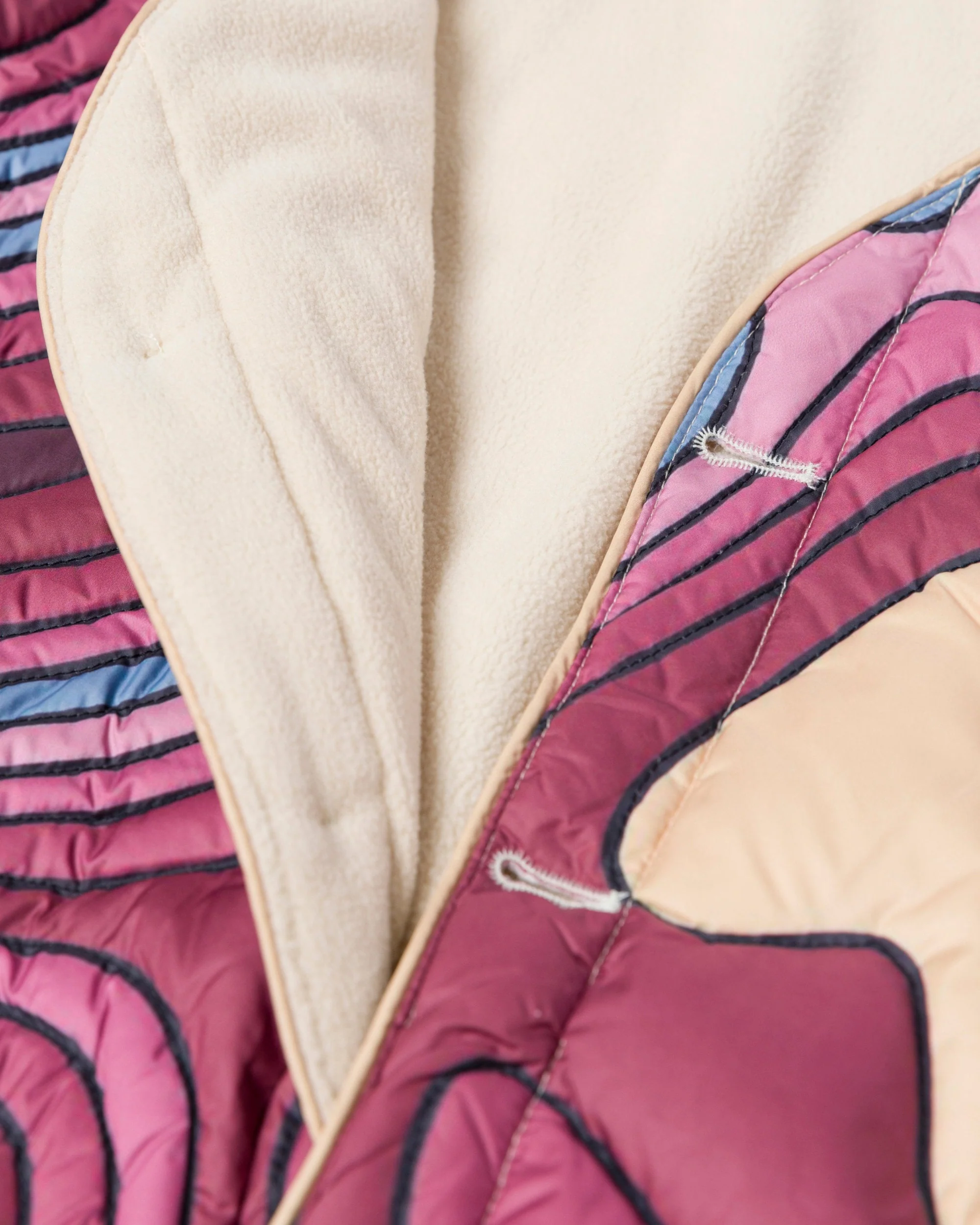 70s QUILTED PUFFER LINER JACKET - Image 4
