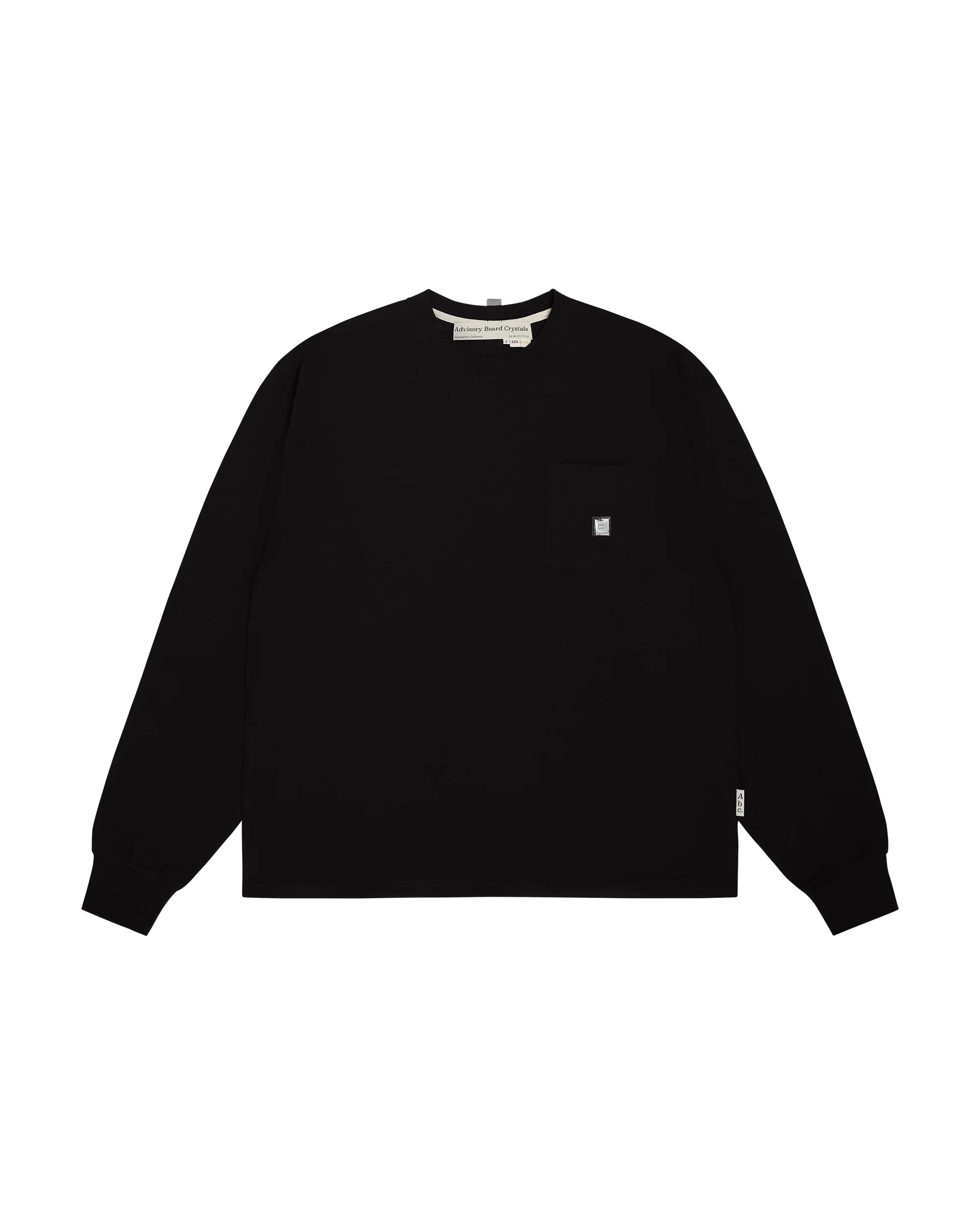 Abc.123. Silver Hologram Long Sleeve Tee (Black) - FW24