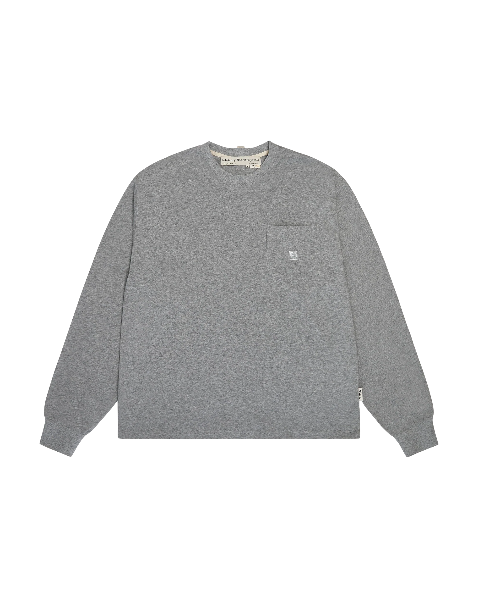 Abc.123. Silver Hologram Long Sleeve Tee (Heather Grey) -FW24