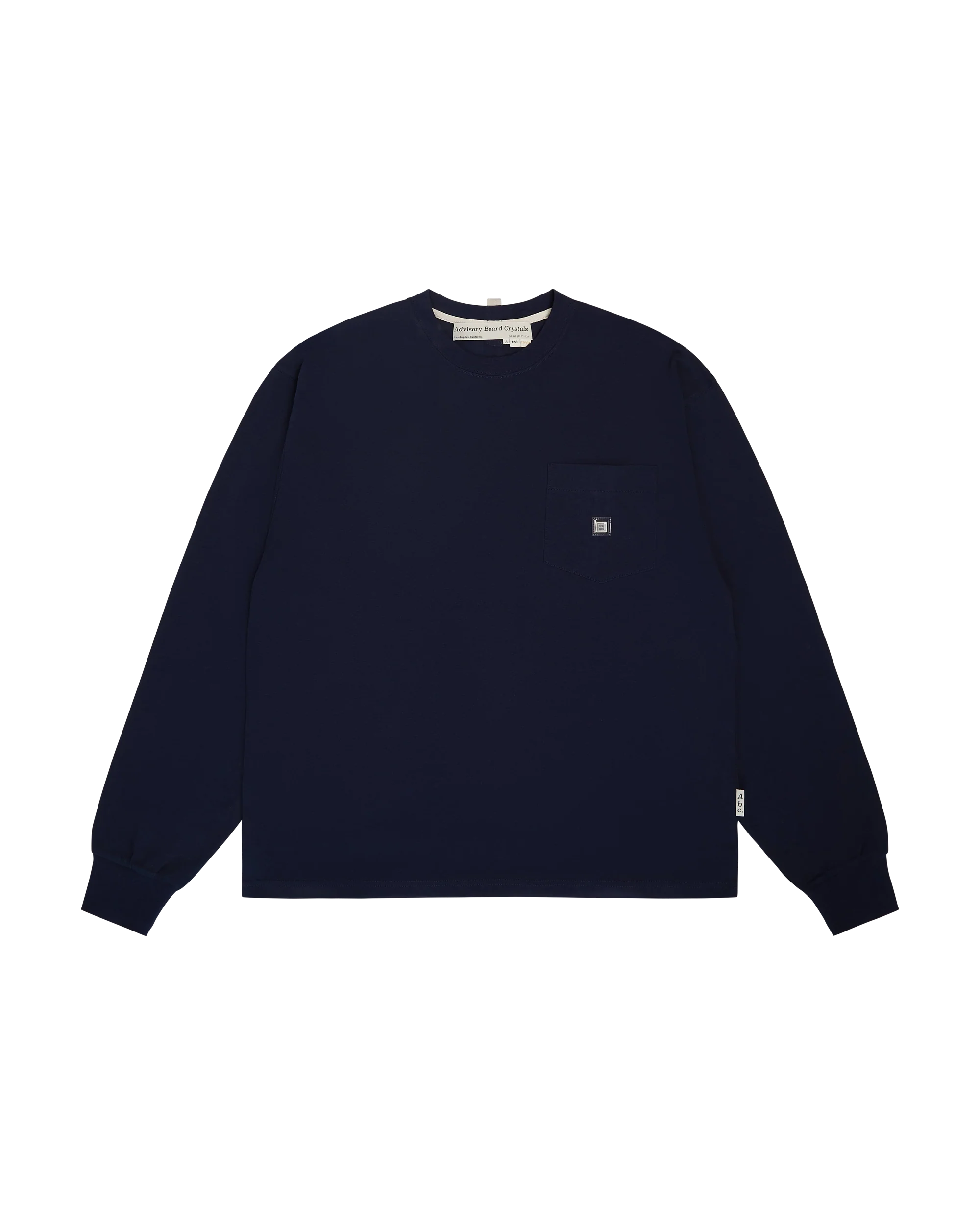 Abc.123. Silver Hologram Long Sleeve Tee (Navy) -FW24