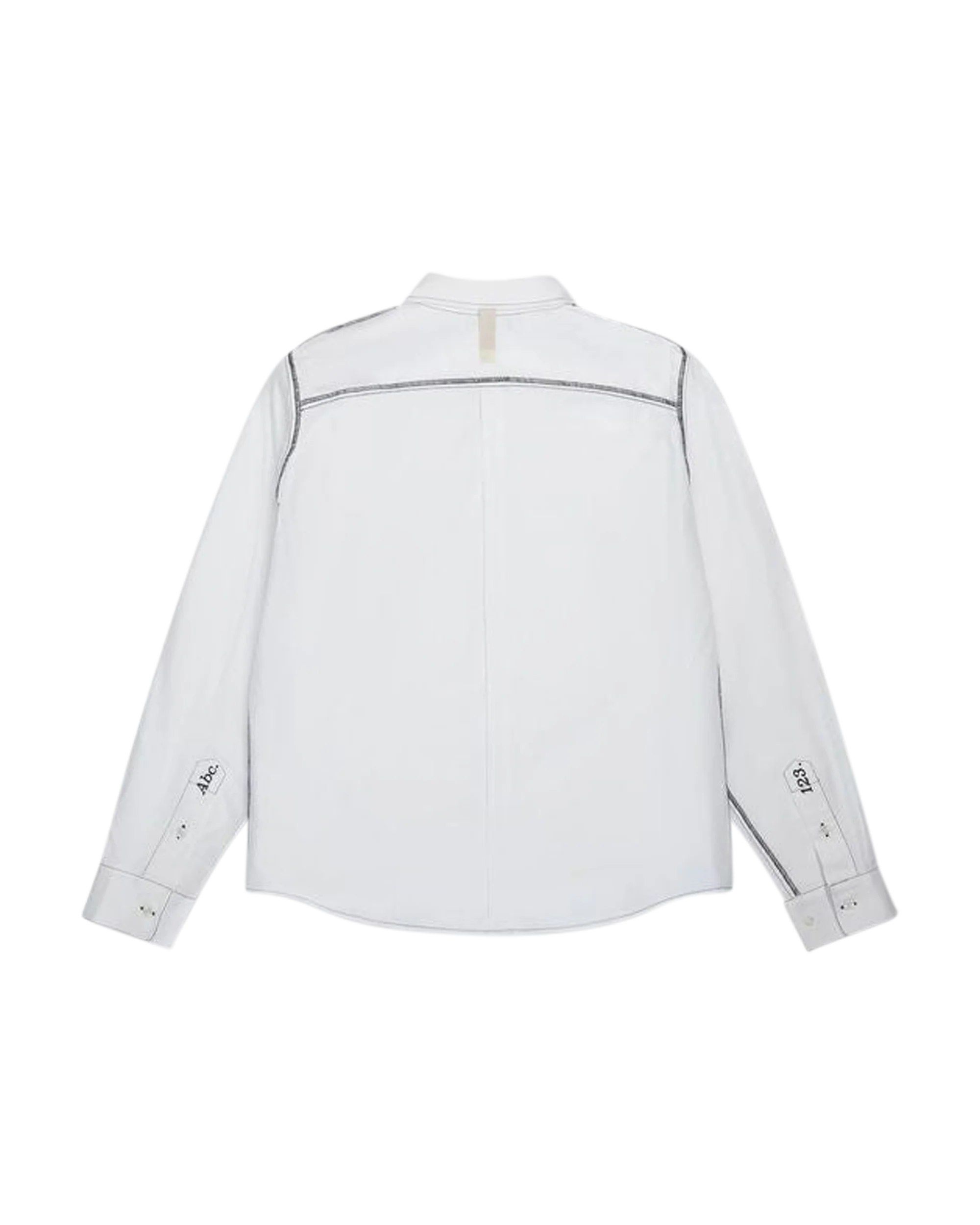 Abc. 123. Silver Hologram Oxford Shirt (White)- FW24 - Image 2