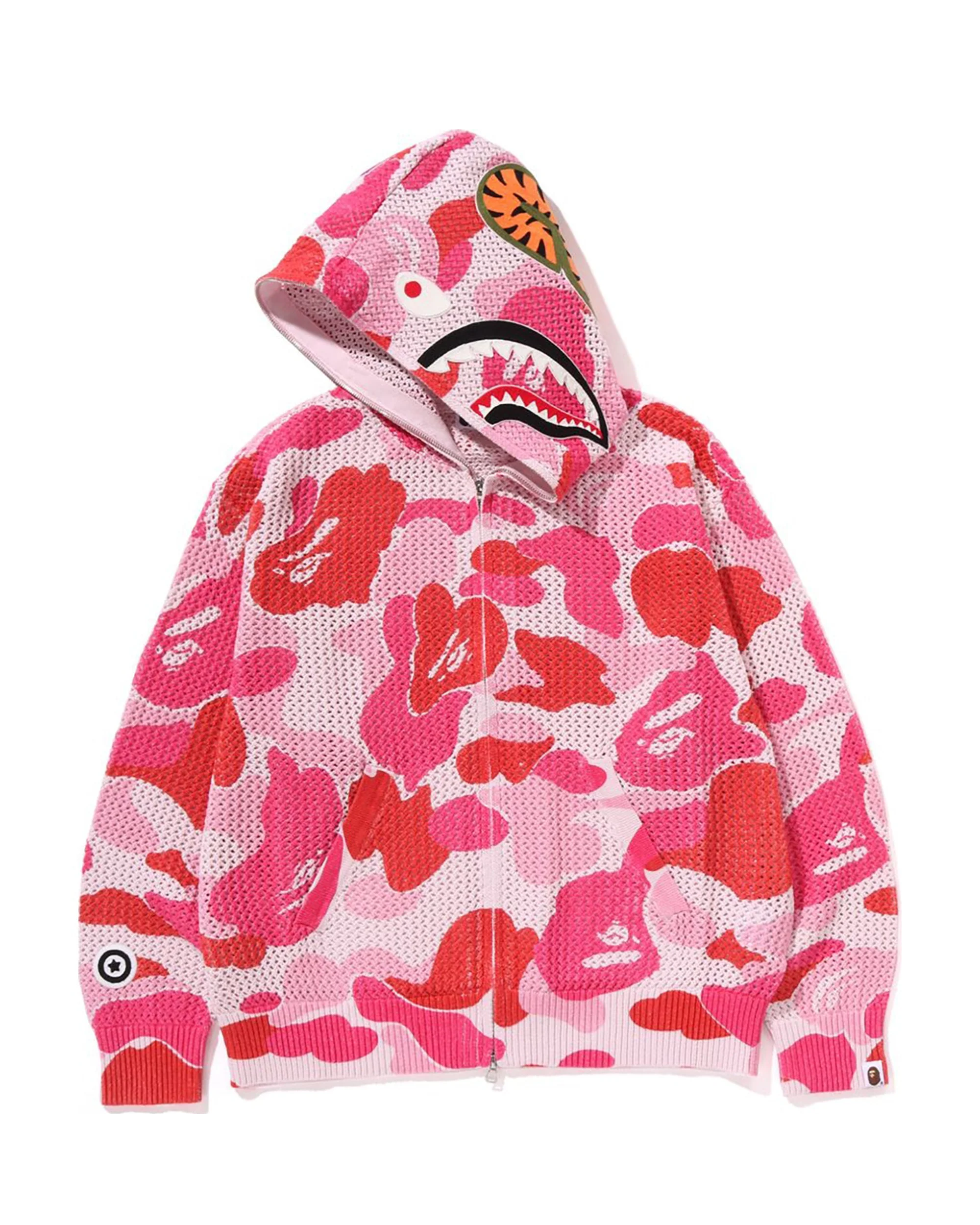 ABC CAMO CROCHET RELAXED FIT SHARK FULL ZIP HOODIE MENS - Image 13