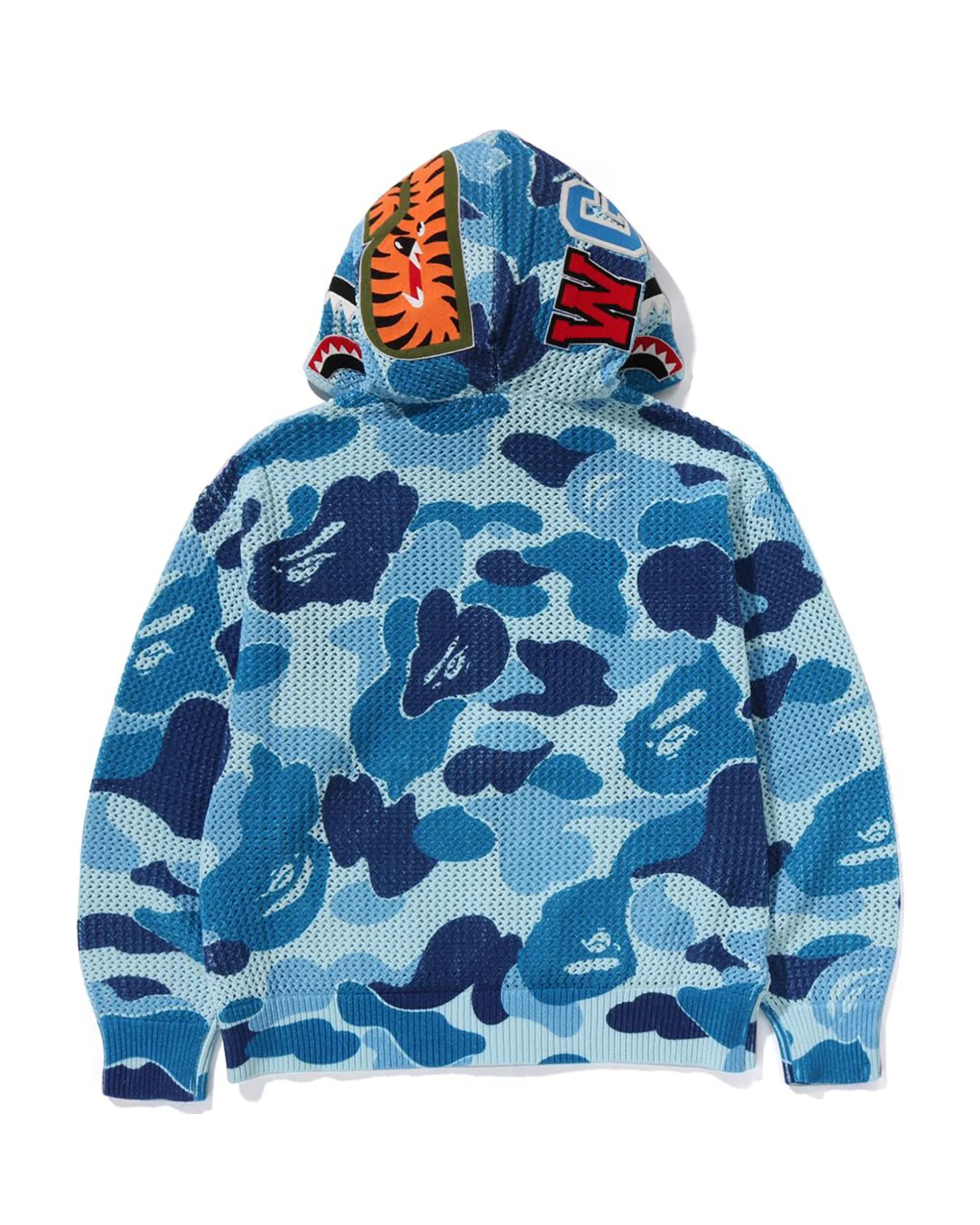 ABC CAMO CROCHET RELAXED FIT SHARK FULL ZIP HOODIE MENS - Image 3