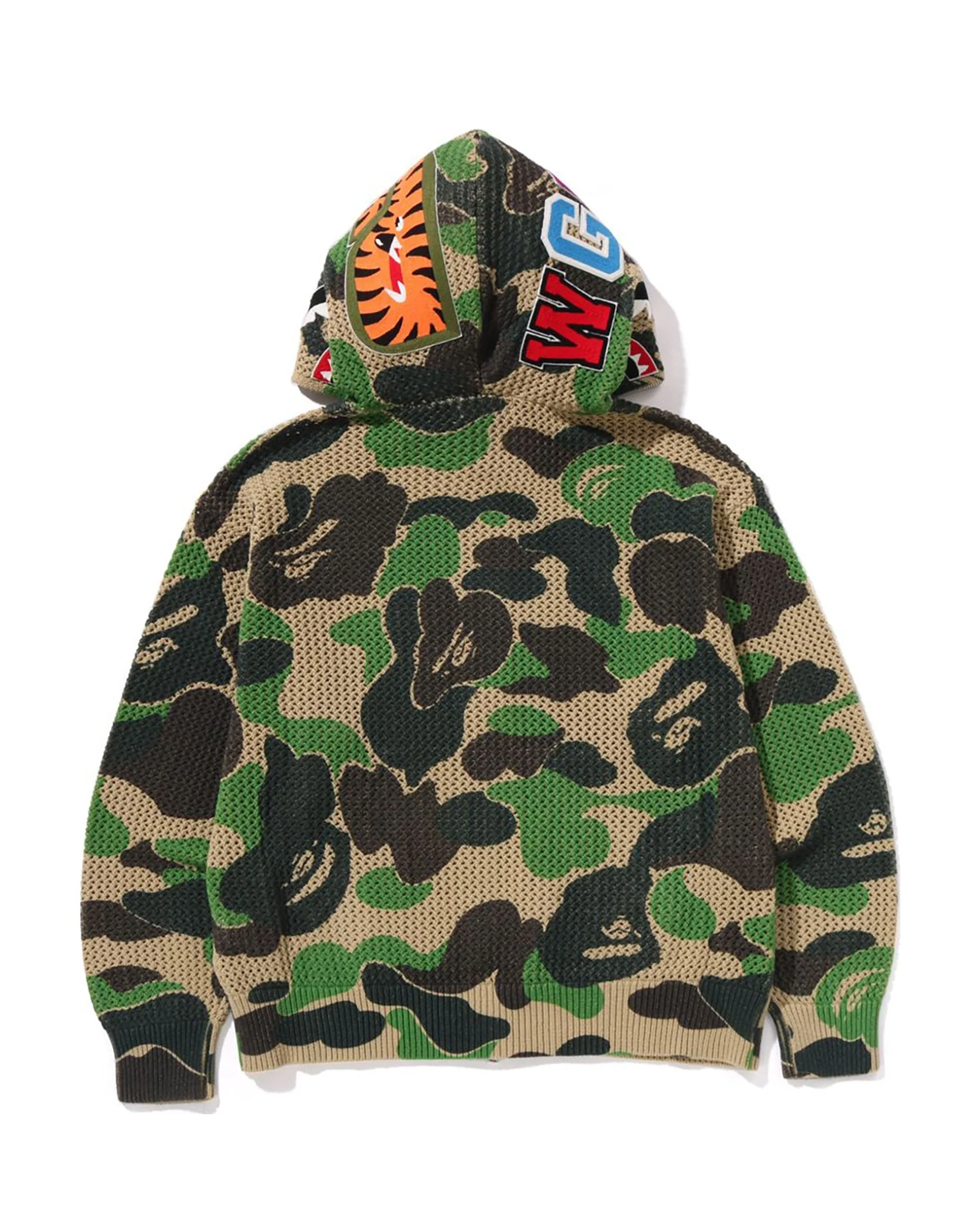 ABC CAMO CROCHET RELAXED FIT SHARK FULL ZIP HOODIE MENS - Image 9