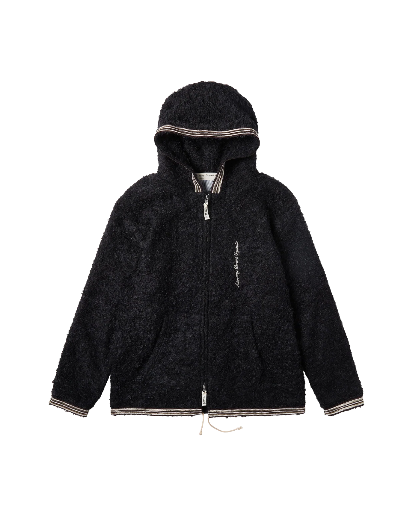 Abc. Fuzzy Wuzzy Bear Zip-Up (Black)- FW24 - Image 2
