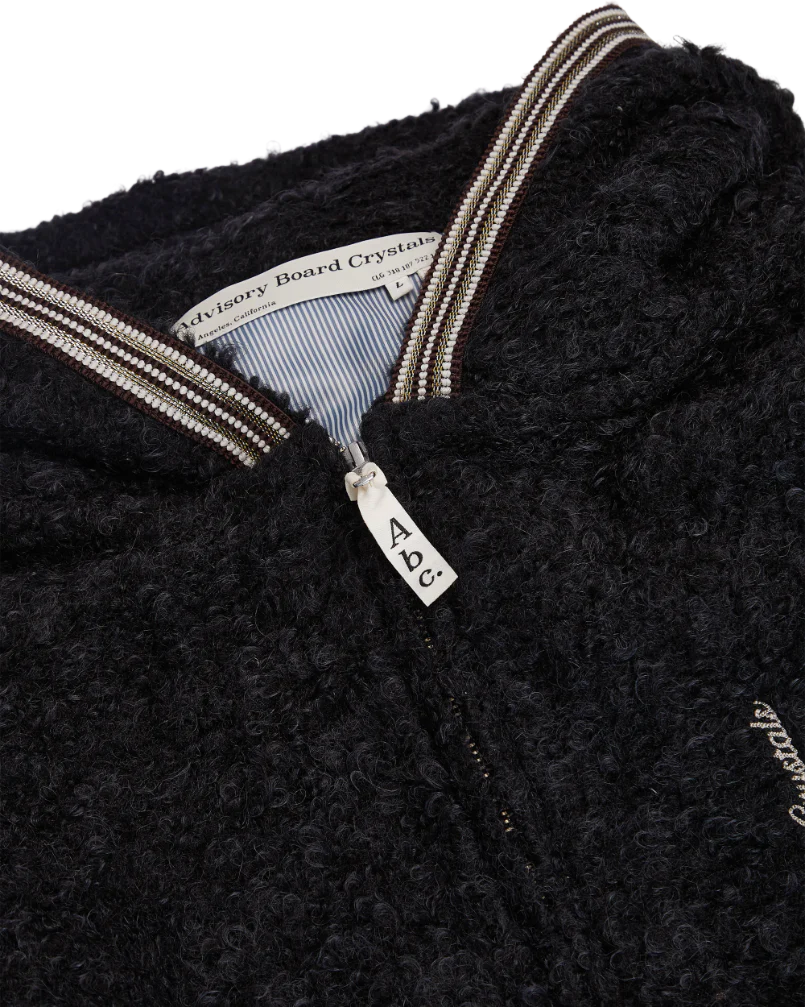 Abc. Fuzzy Wuzzy Bear Zip-Up (Black)- FW24 - Image 3