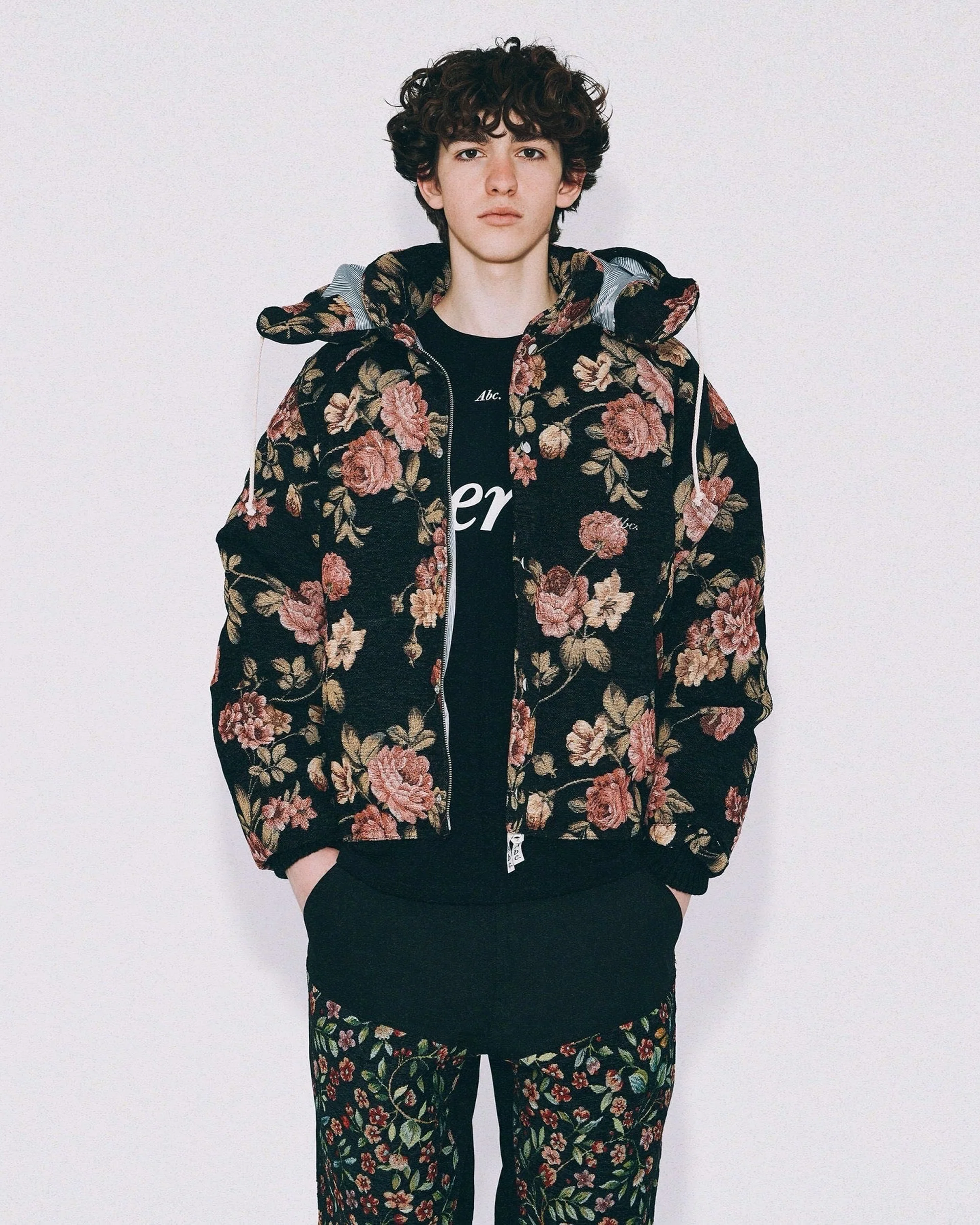 Abc. Grandpa's Floral Puffer Jacket (Brown)- FW24 - Image 3