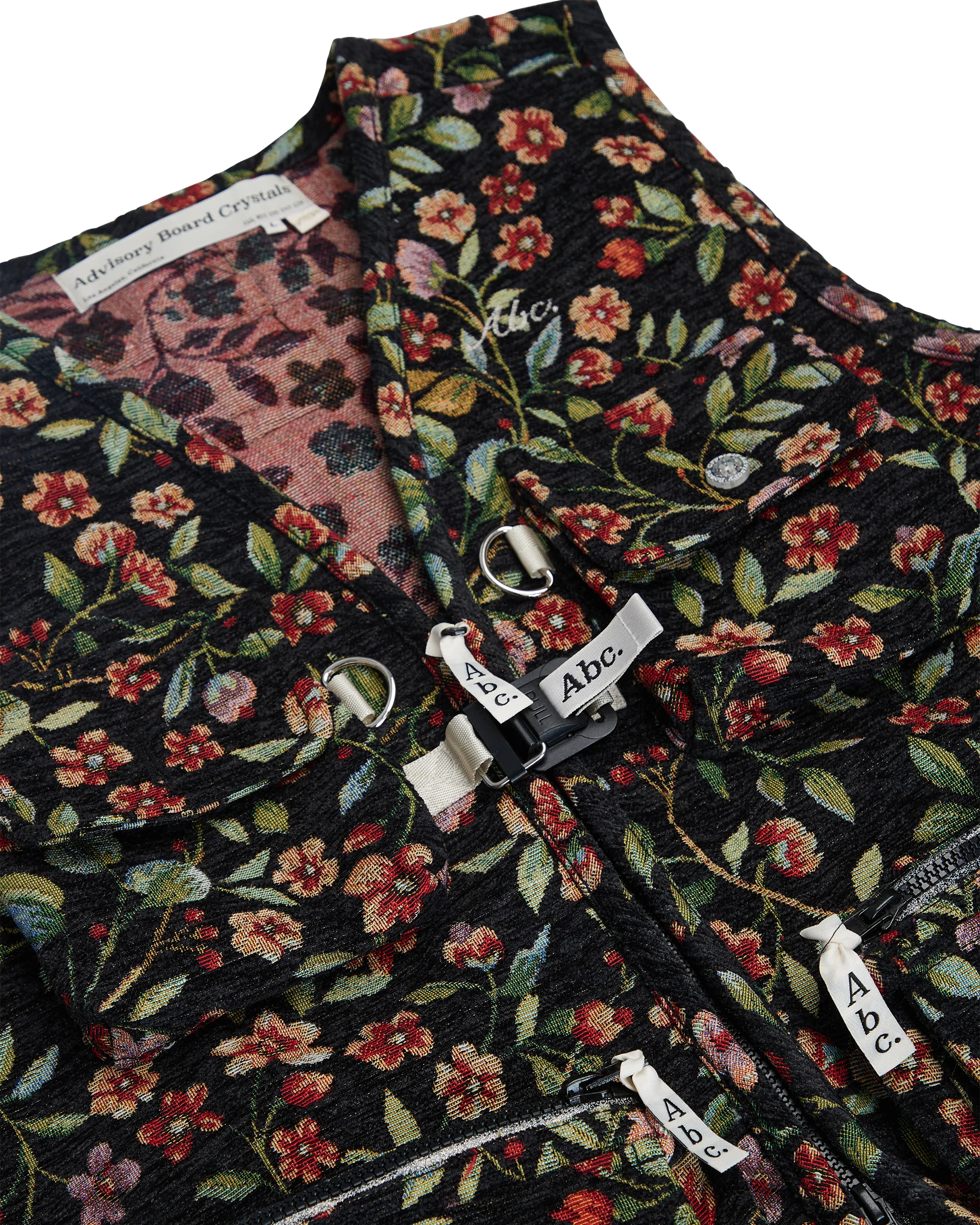 Abc. Pop’s Garage Floral Jacquard Fishing Vest- FW24 - Image 3