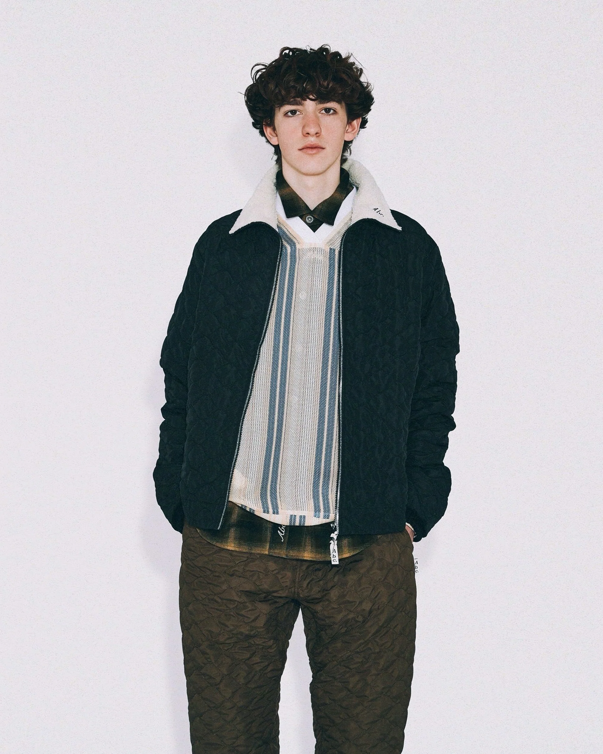 Abc. Quilted Nylon Studio Pant (Olive Green)- FW24 - Image 3
