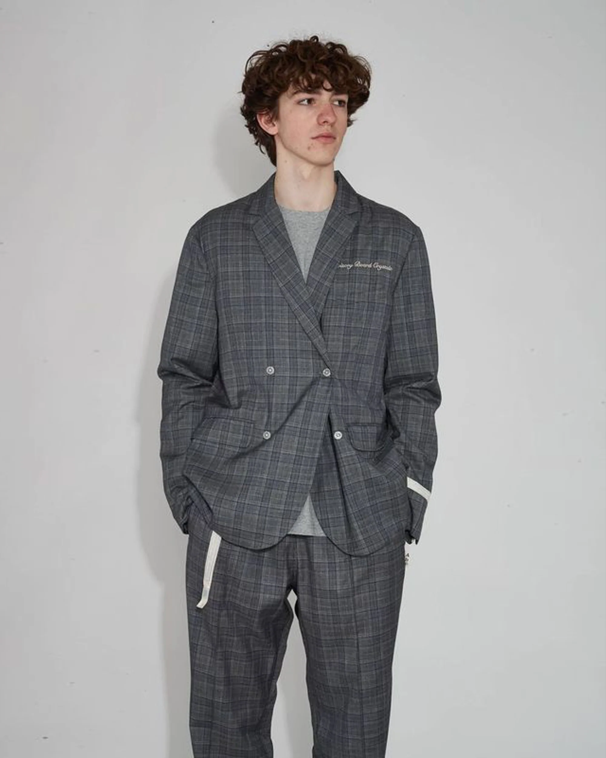 Abc. Thanksgiving Dinner Double-Breasted Blazer- FW24 (Grey) - Image 4
