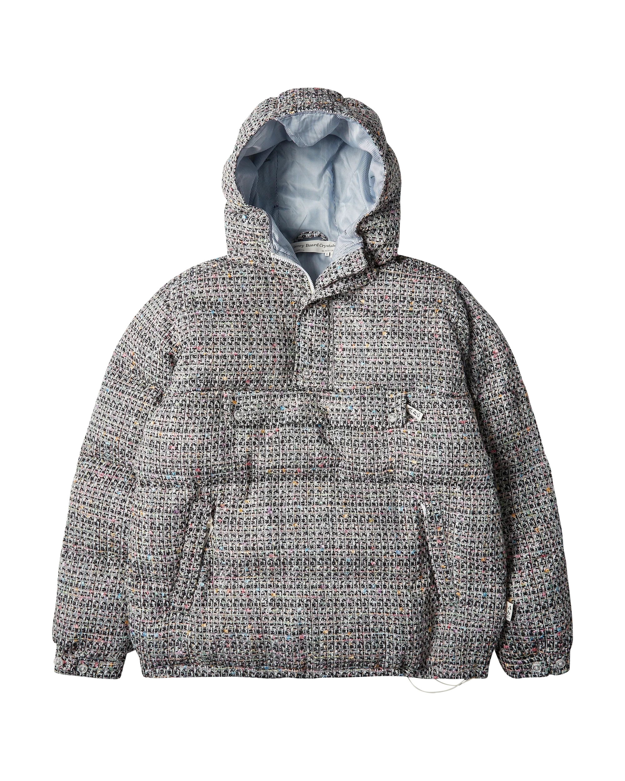 Abc. Tweed Hooded Puffer Jacket (Black)- FW24