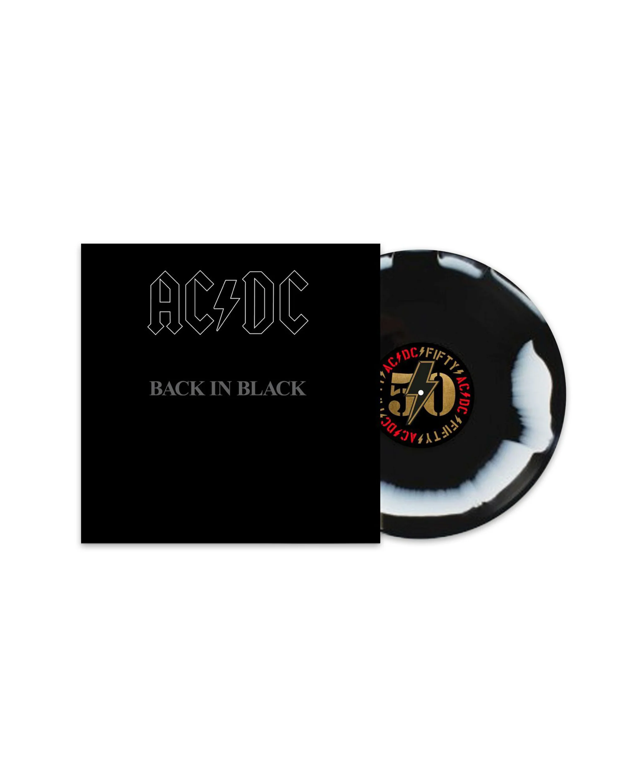 AC/DC - Back In Black - Black/White Blend Vinyl LP