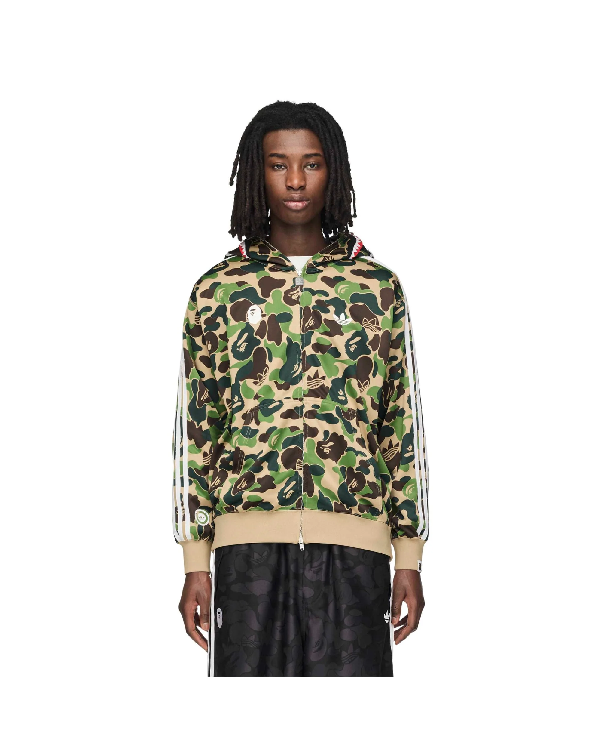ADIDAS X BAPE SHARK TRACK HOODIE BAPE JACKET - Image 3