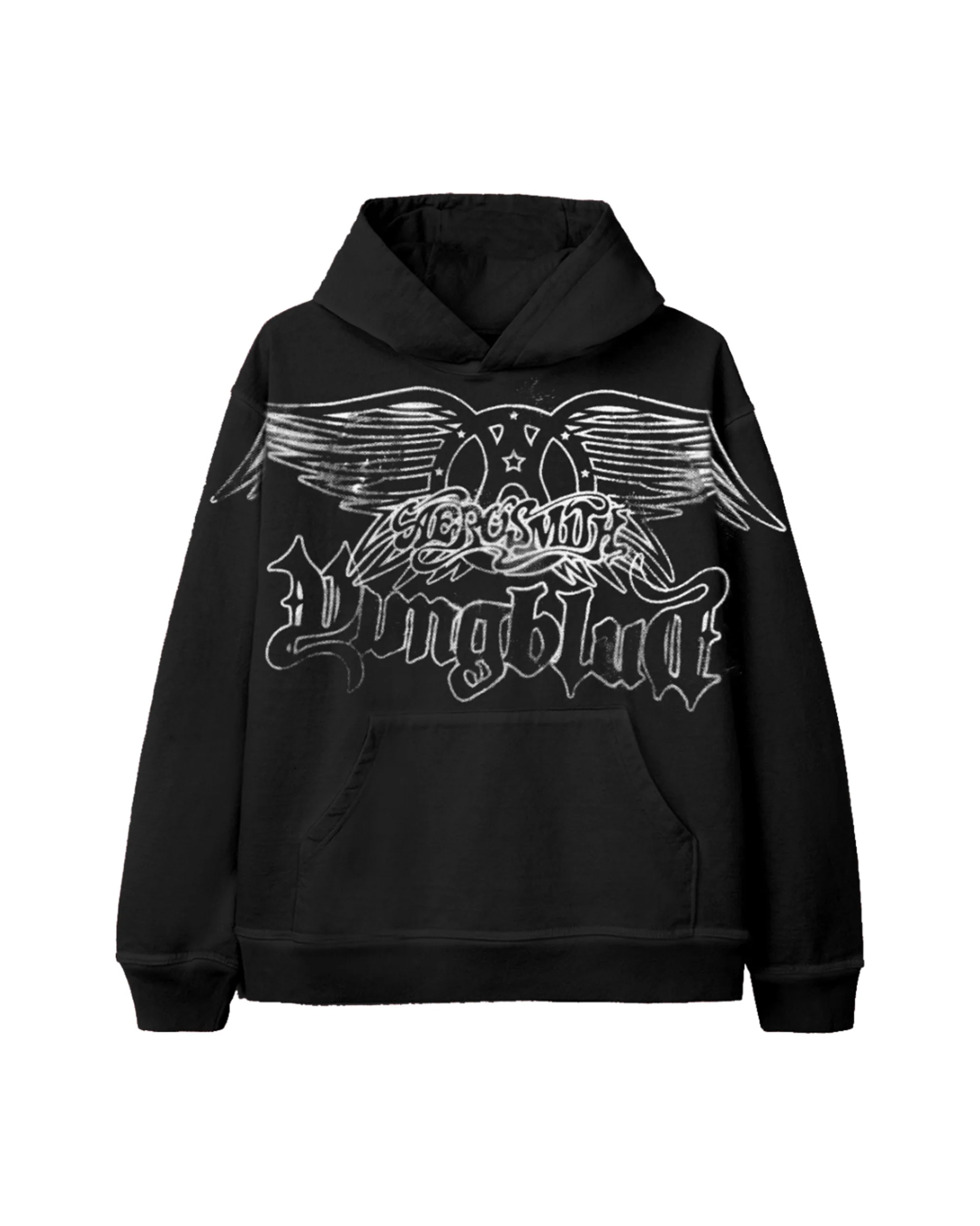 Aerosmith & YUNGBLUD - One More Time Black Logo Hoodie