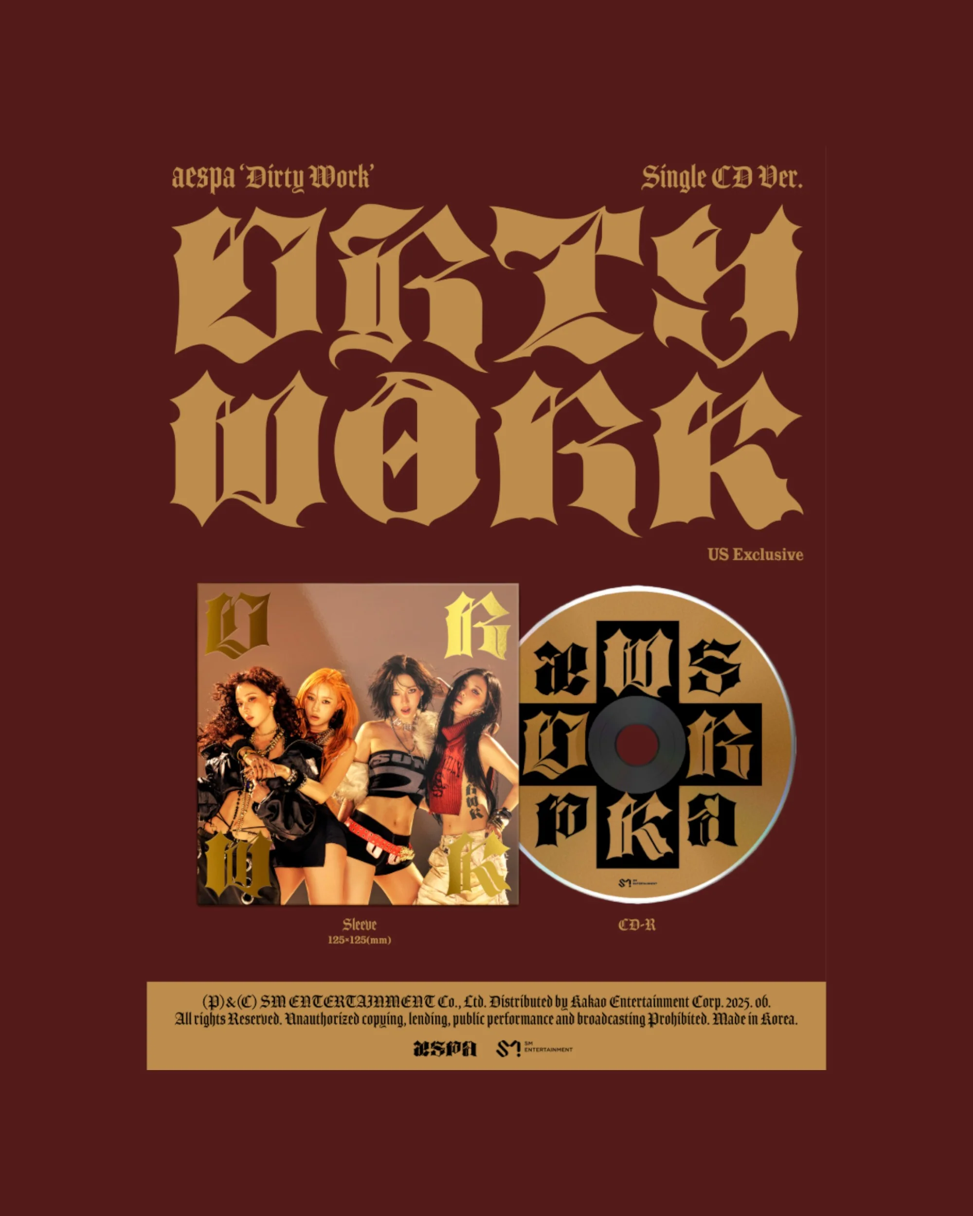 aespa 'Dirty Work' (Single CD - D2C Exclusive)