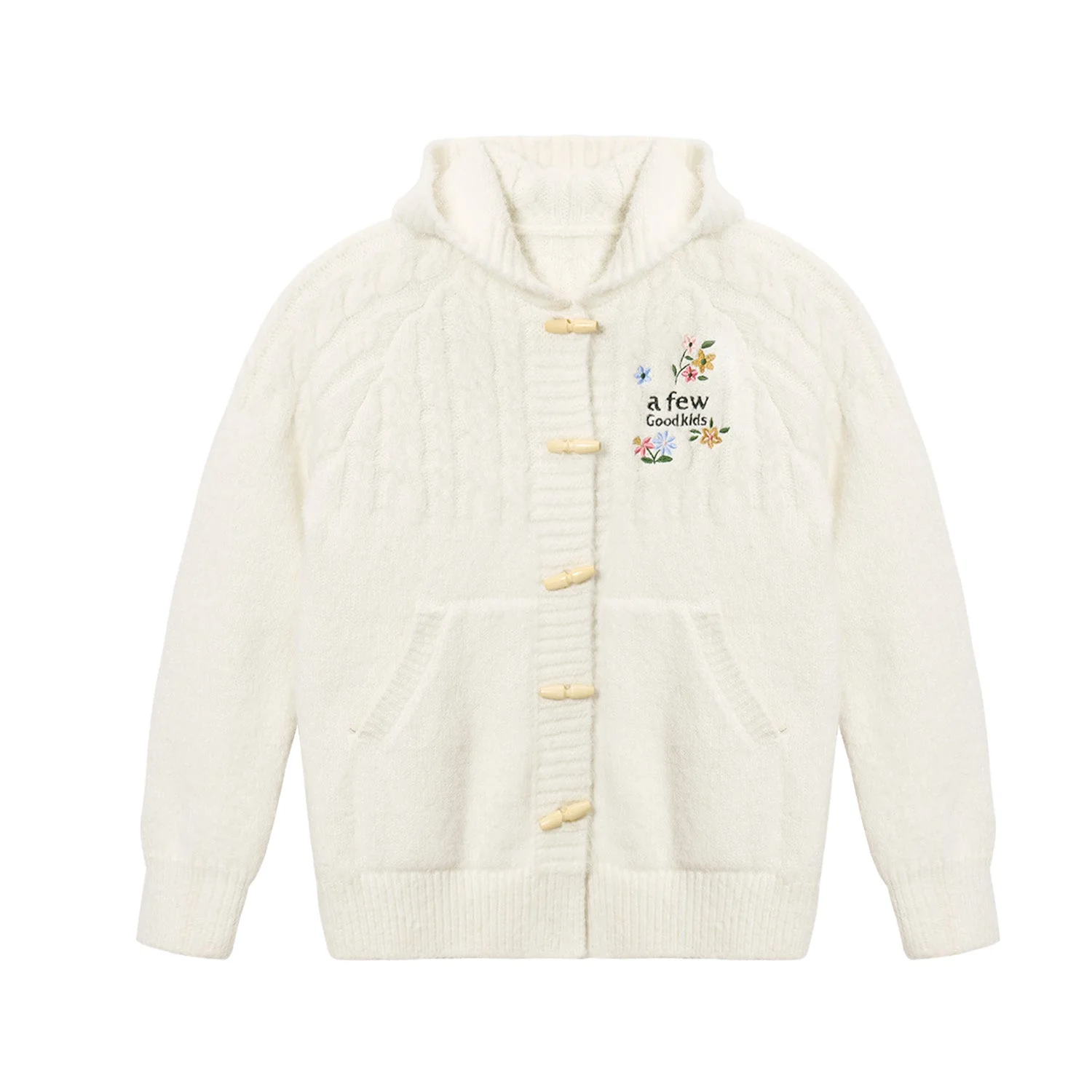 (AFGK) Embroidered Knit Hooded Cardigan - Image 17