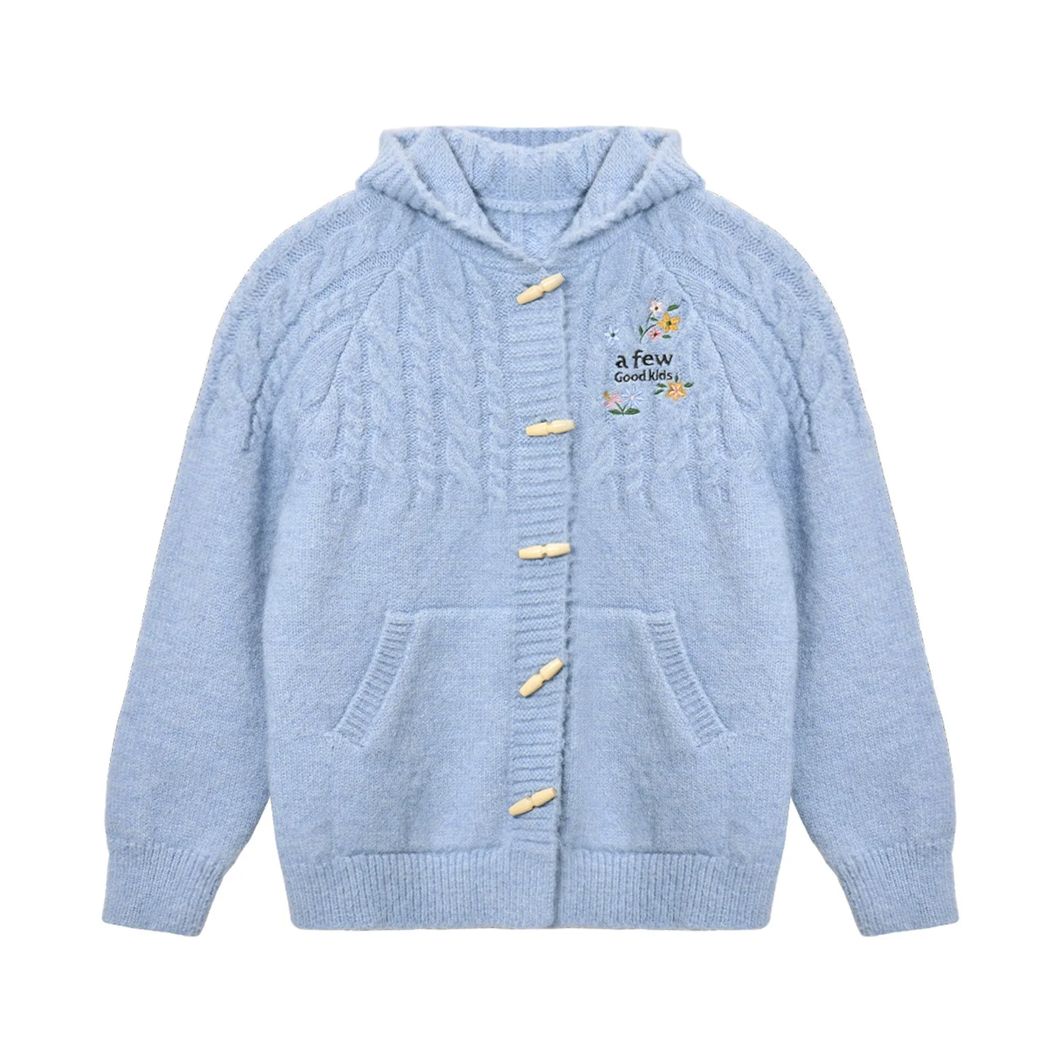 (AFGK) Embroidered Knit Hooded Cardigan - Image 19