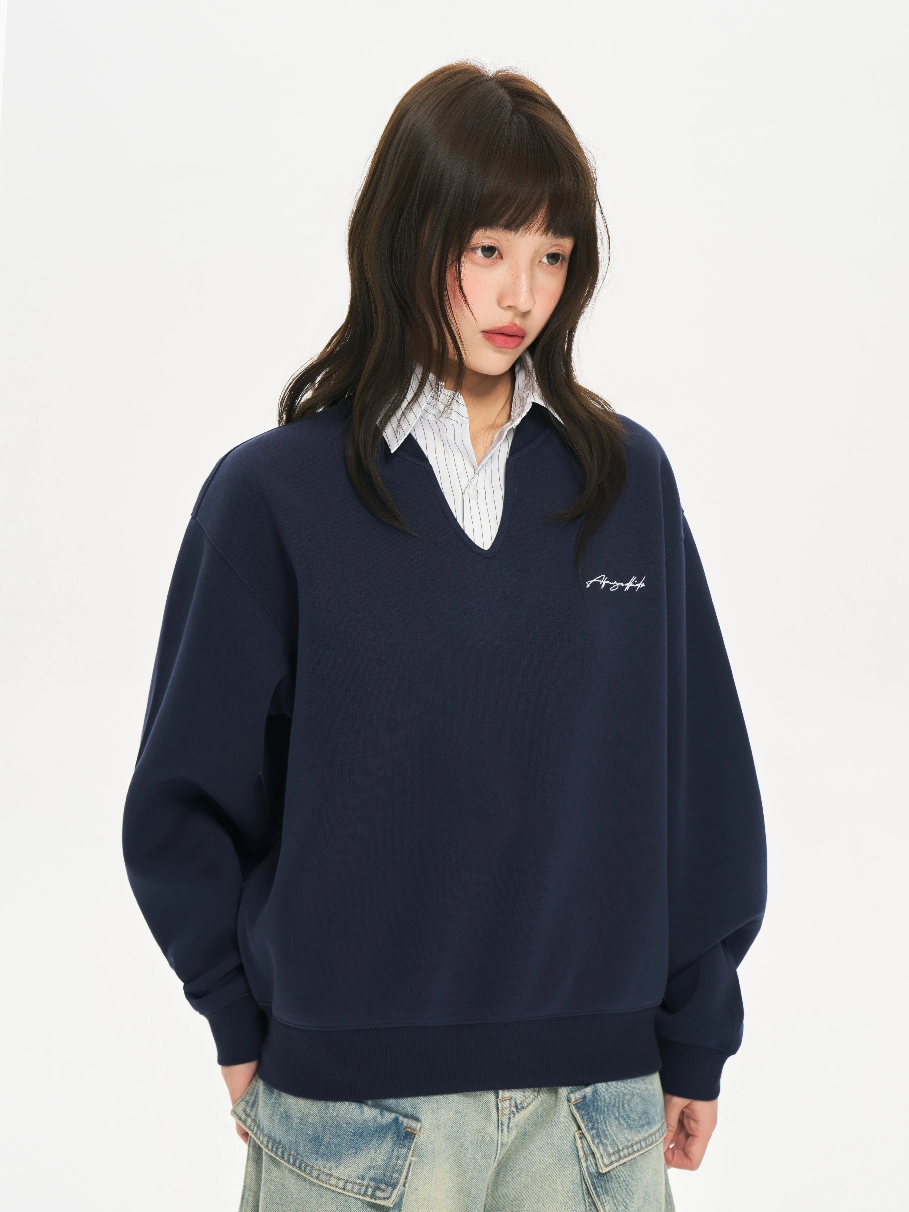 (AFGK) Layered Collar Sweatshirt - Image 16