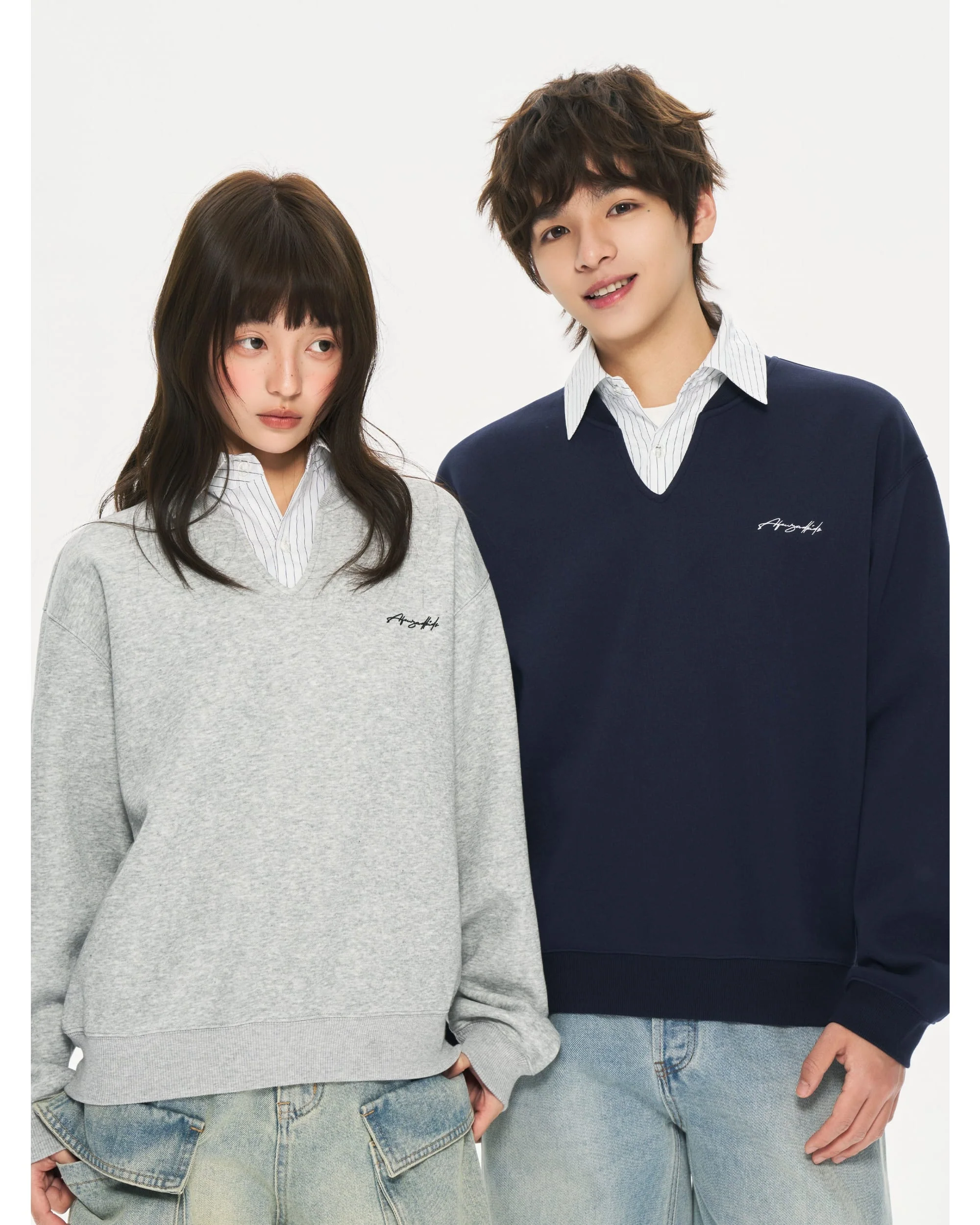 (AFGK) Layered Collar Sweatshirt - Image 9