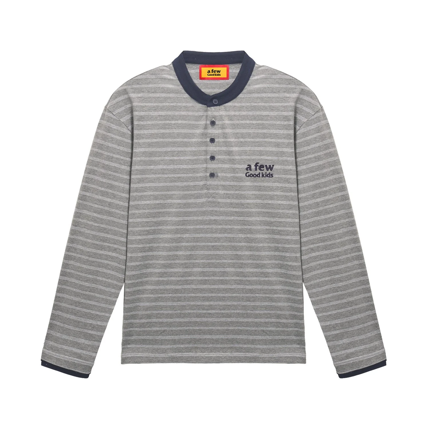 (AFGK) Striped Henley Shirt - Image 10