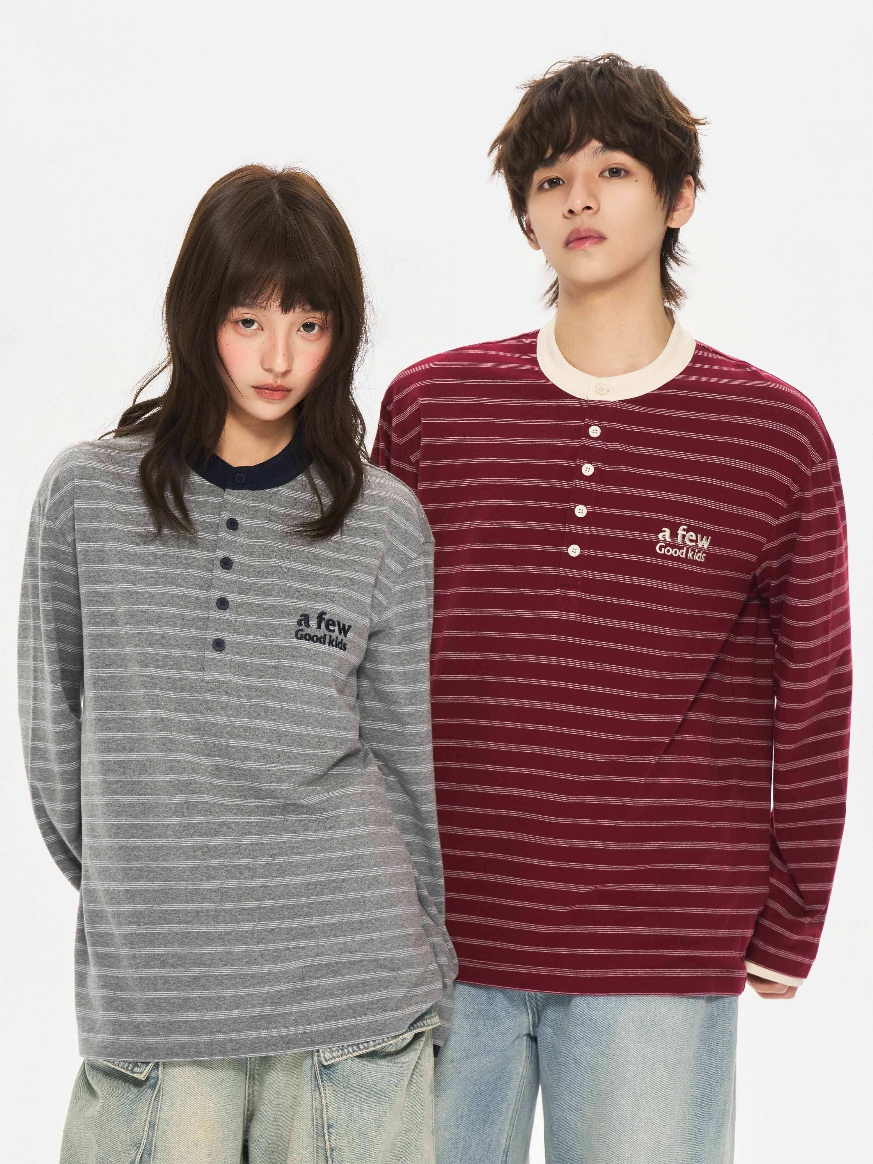 (AFGK) Striped Henley Shirt - Image 17