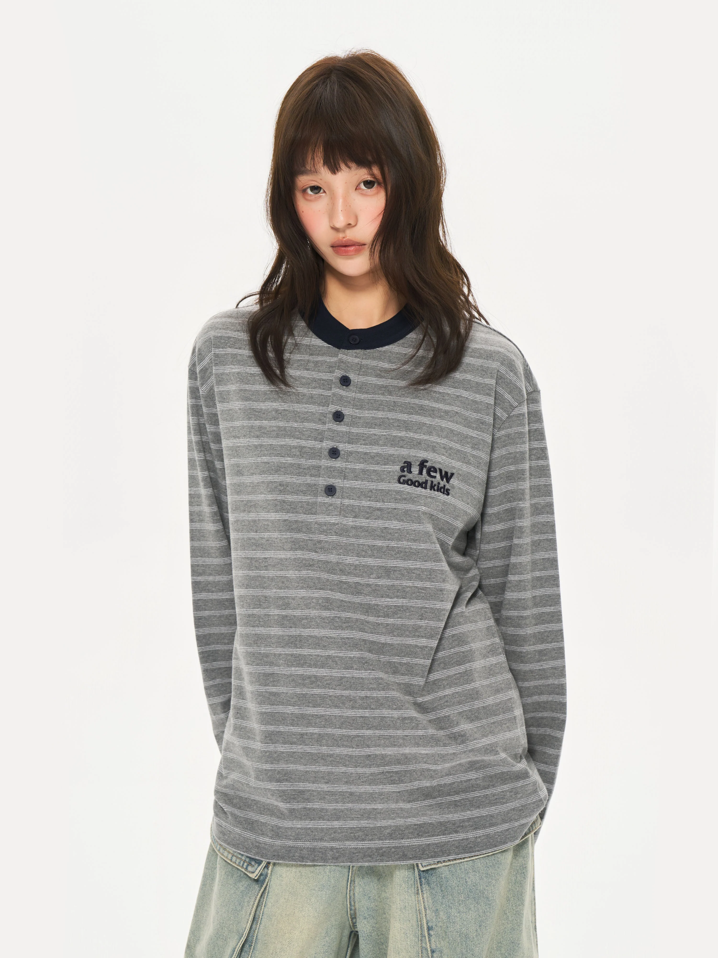 (AFGK) Striped Henley Shirt - Image 18