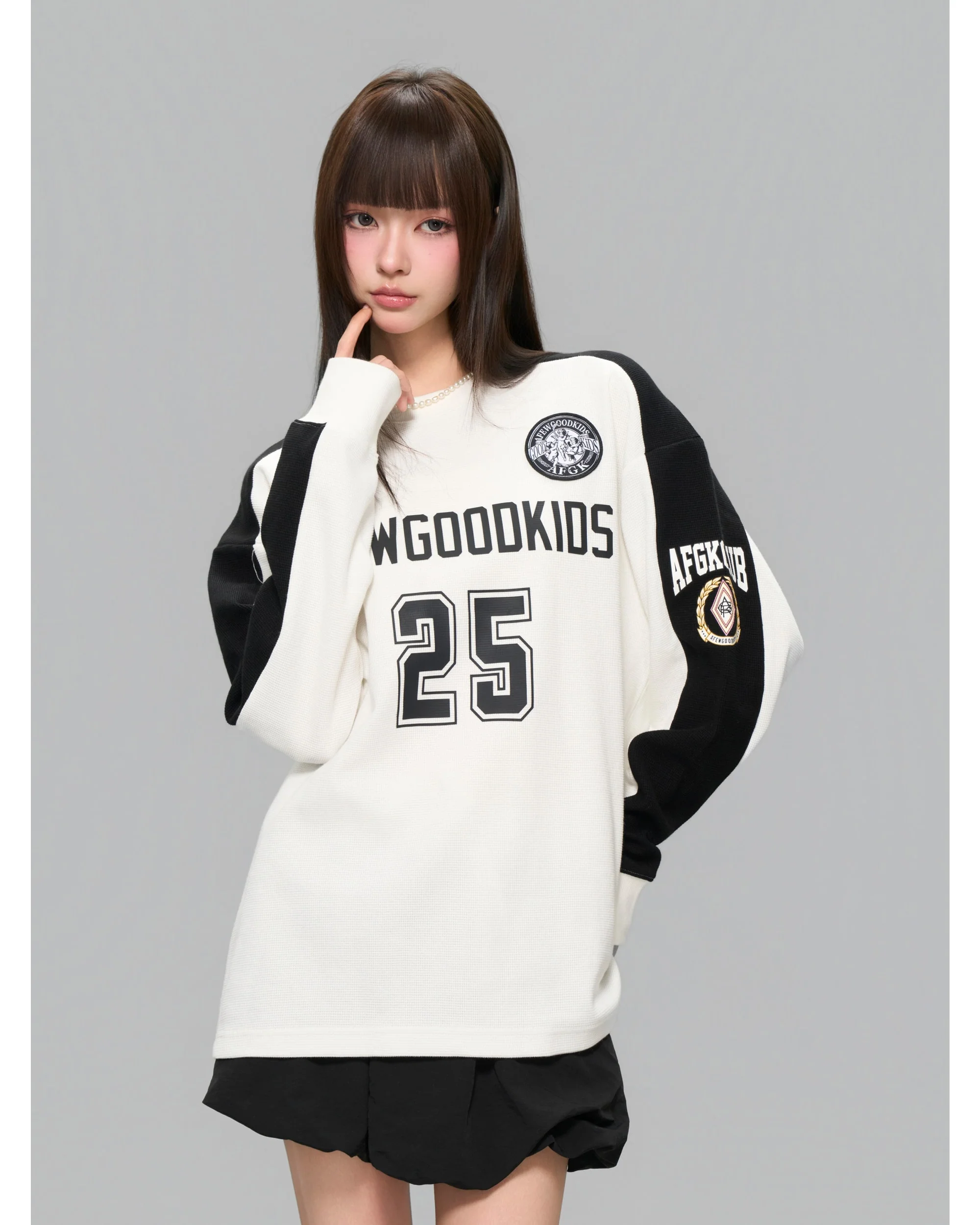 (AFGK) Waffle Panel Sweatshirt - Image 4