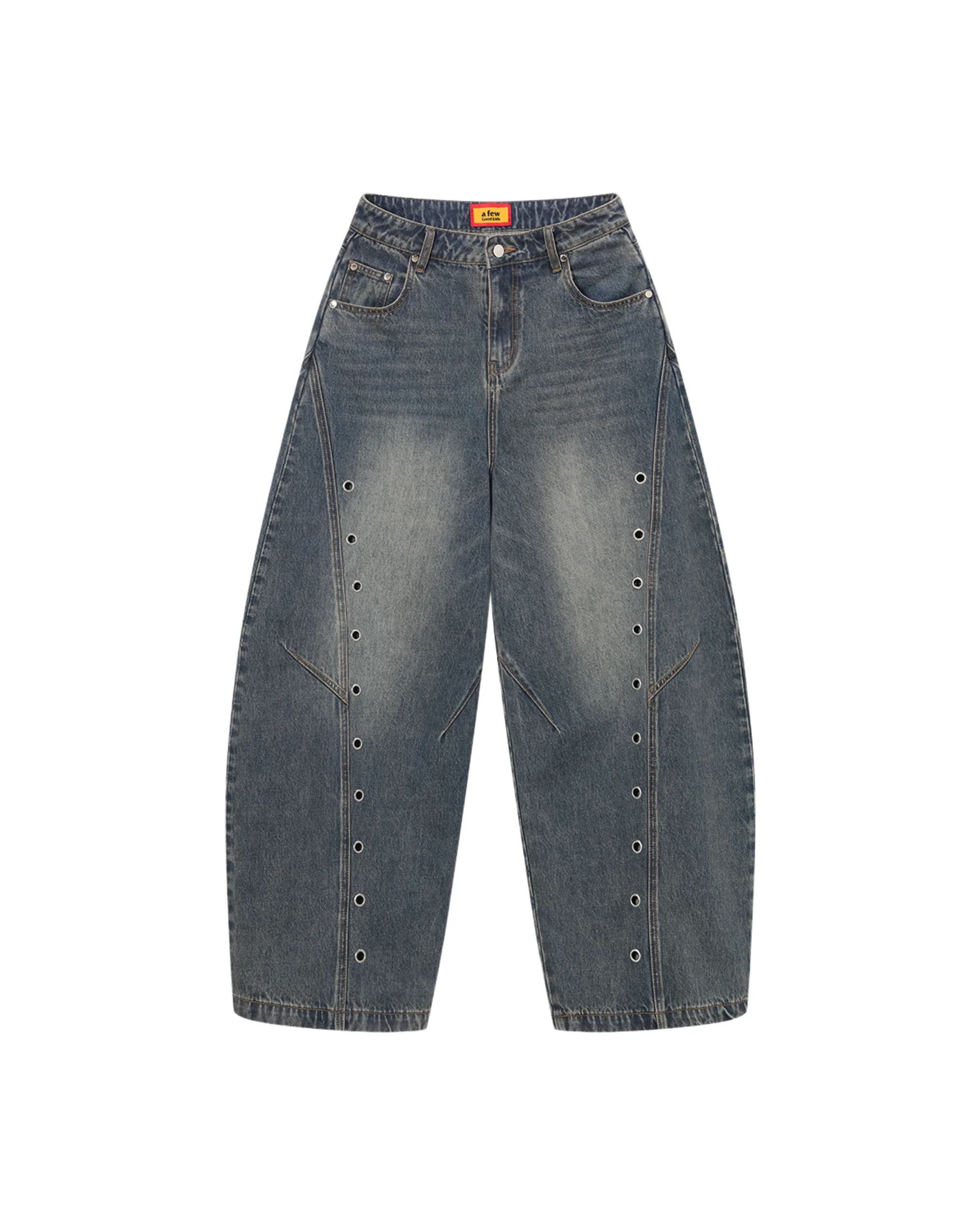 (AFGK) Washed Baggy Jeans - Image 5