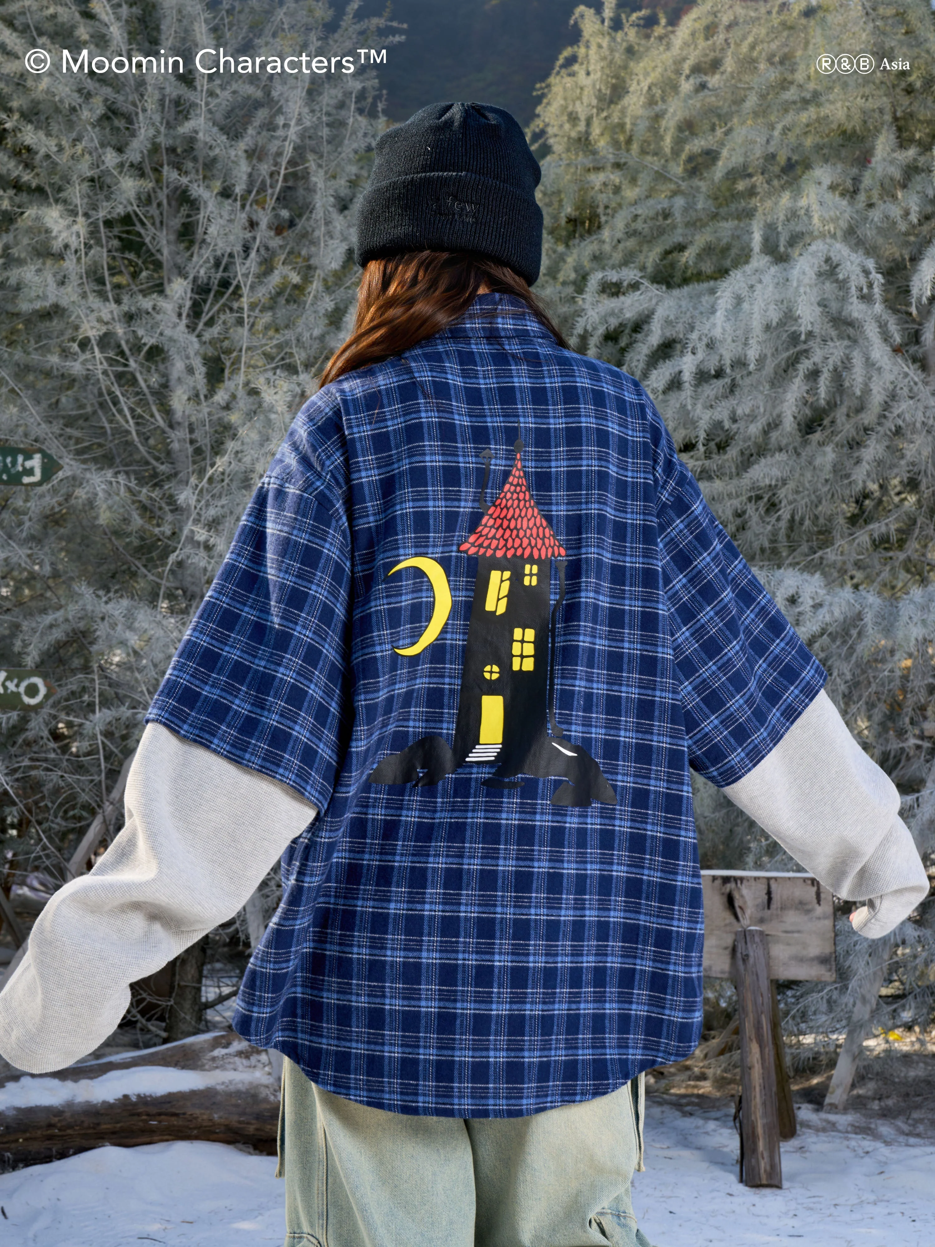 AFGK X MOOMIN Plaid layered shirt - Image 15