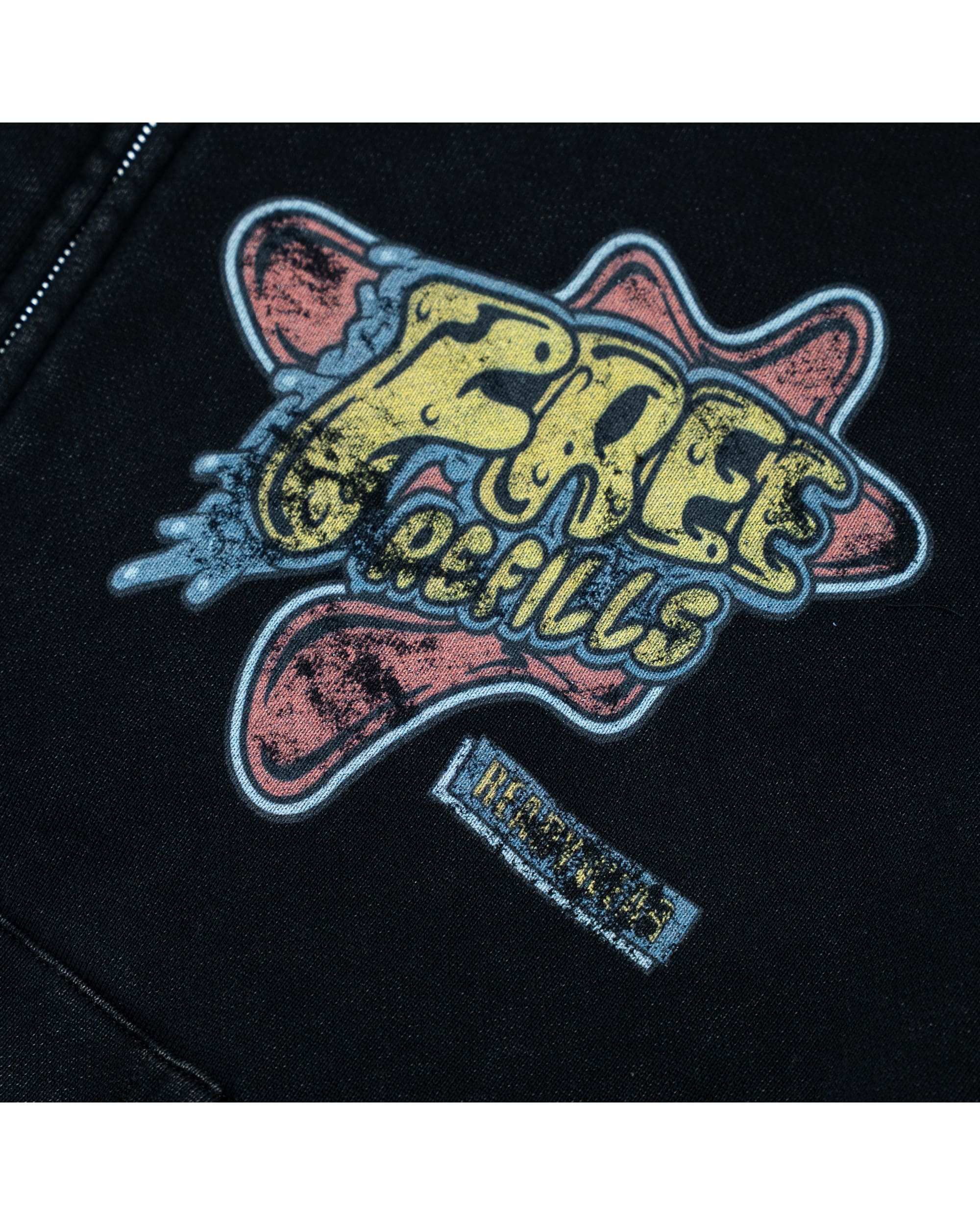 Amoeba Zip-Up Hoodie - Black - Image 3