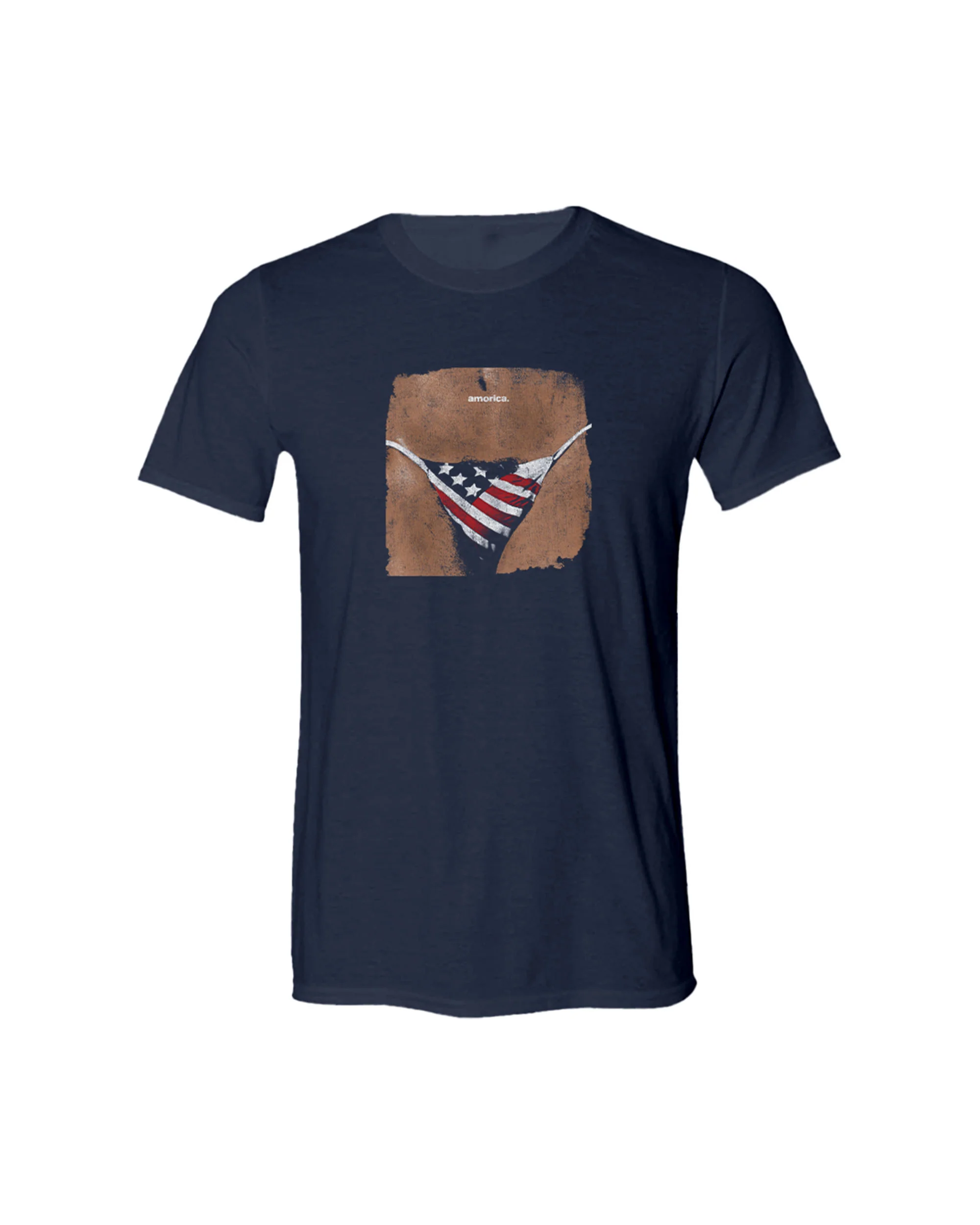Amorica. Distressed Album Cover Navy T-Shirt