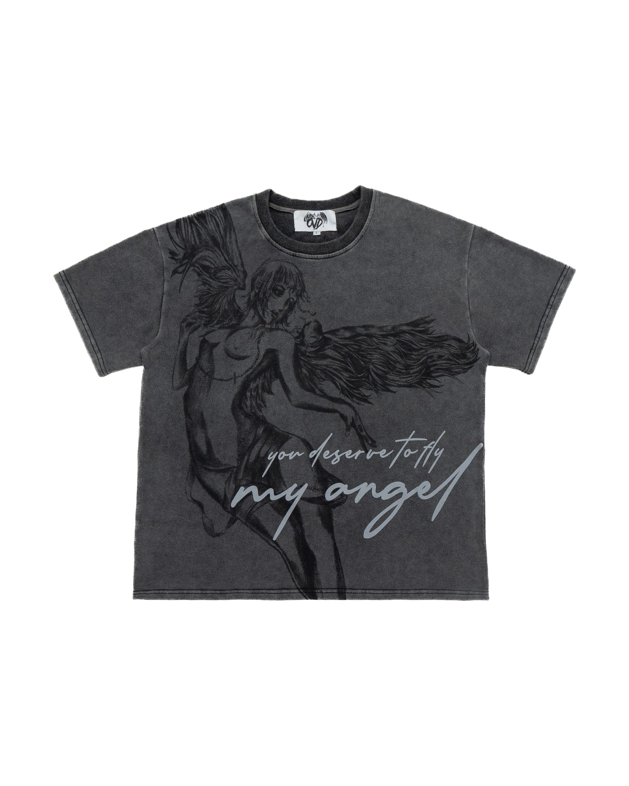 "ANGEL HVY WGHT WASHED TEE"