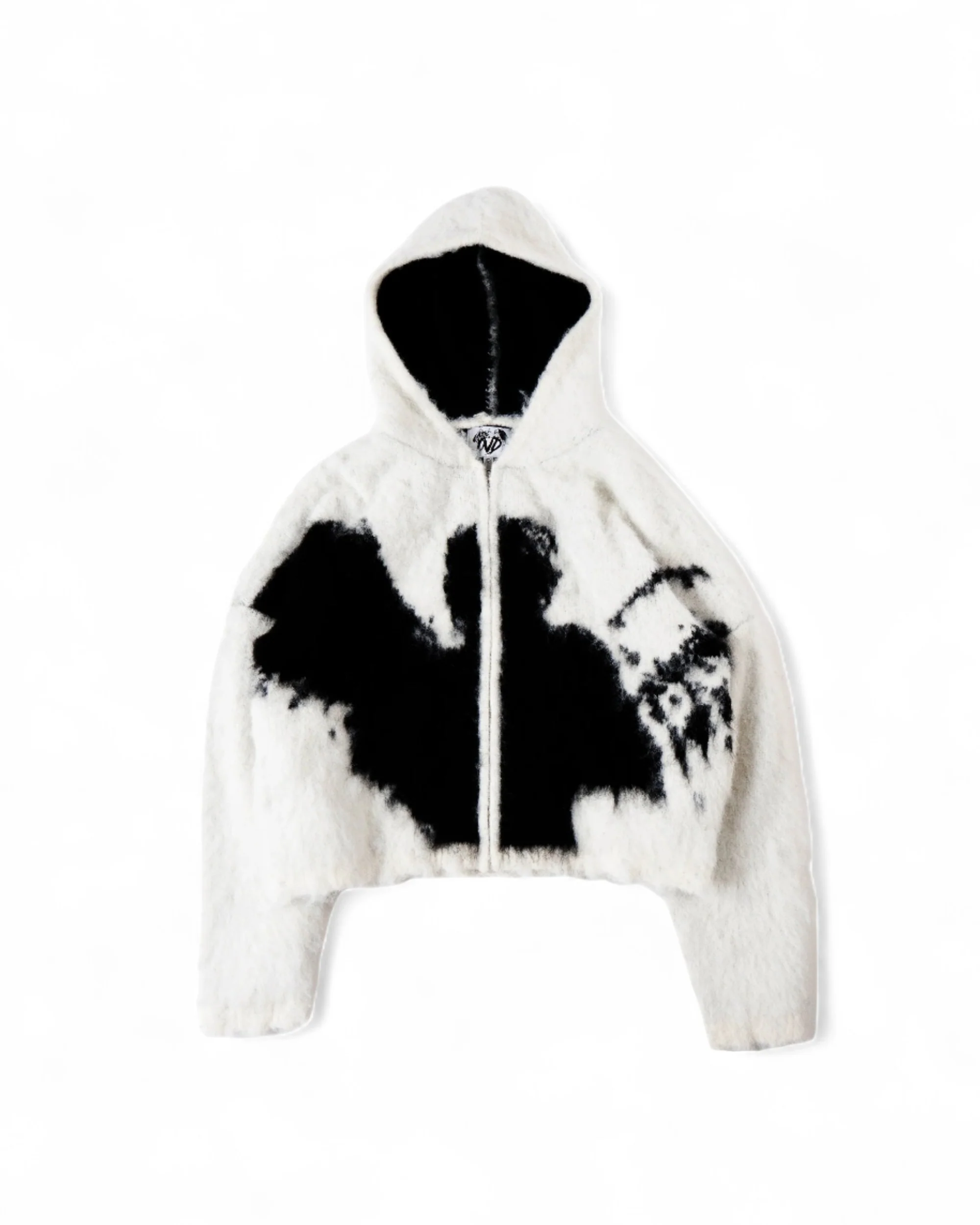 "ANGEL" MOHAIR ZIP - WHITE
