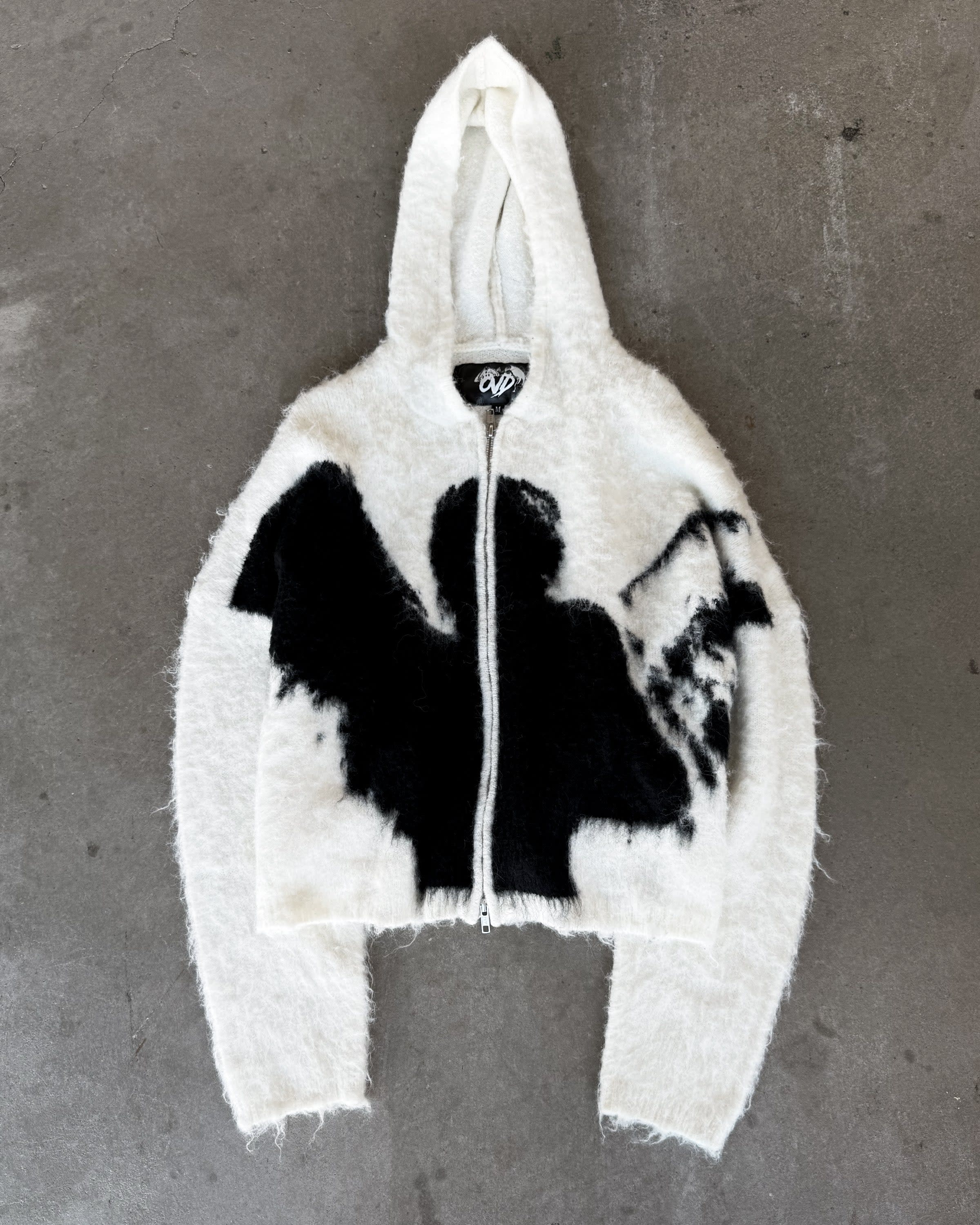 "ANGEL" MOHAIR ZIP - WHITE - Image 3