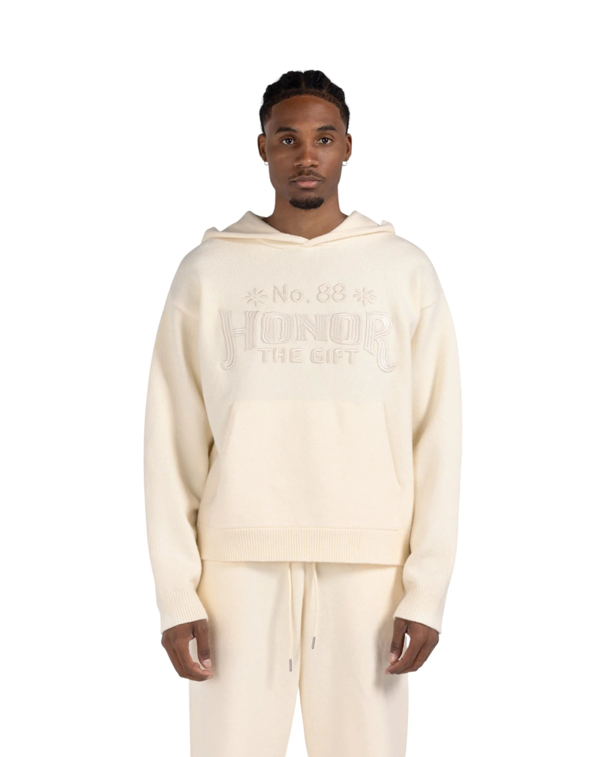 Art Knit Hoodie - Bone - Image 2