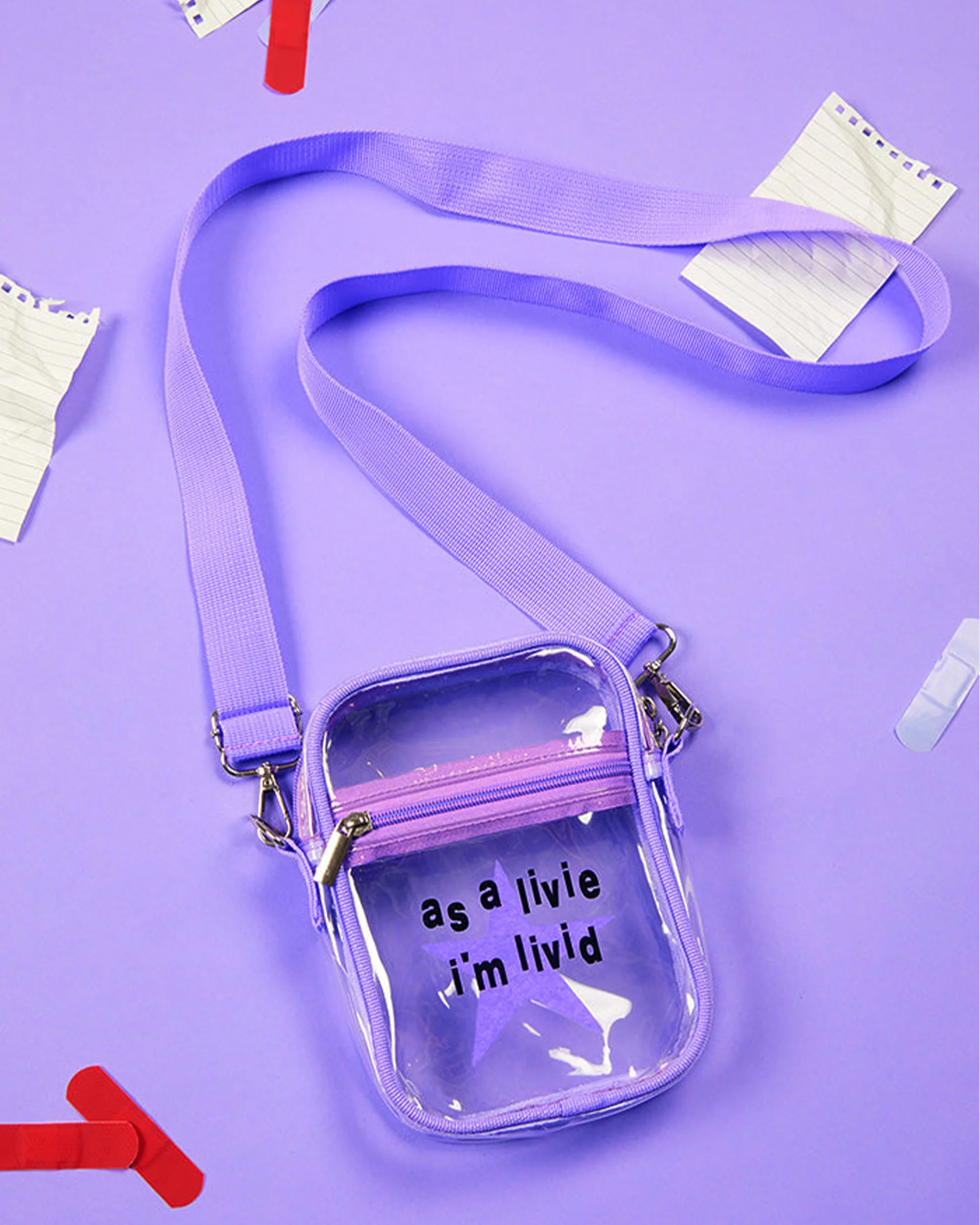 as a livie i'm livid clear crossbody bag - Image 3