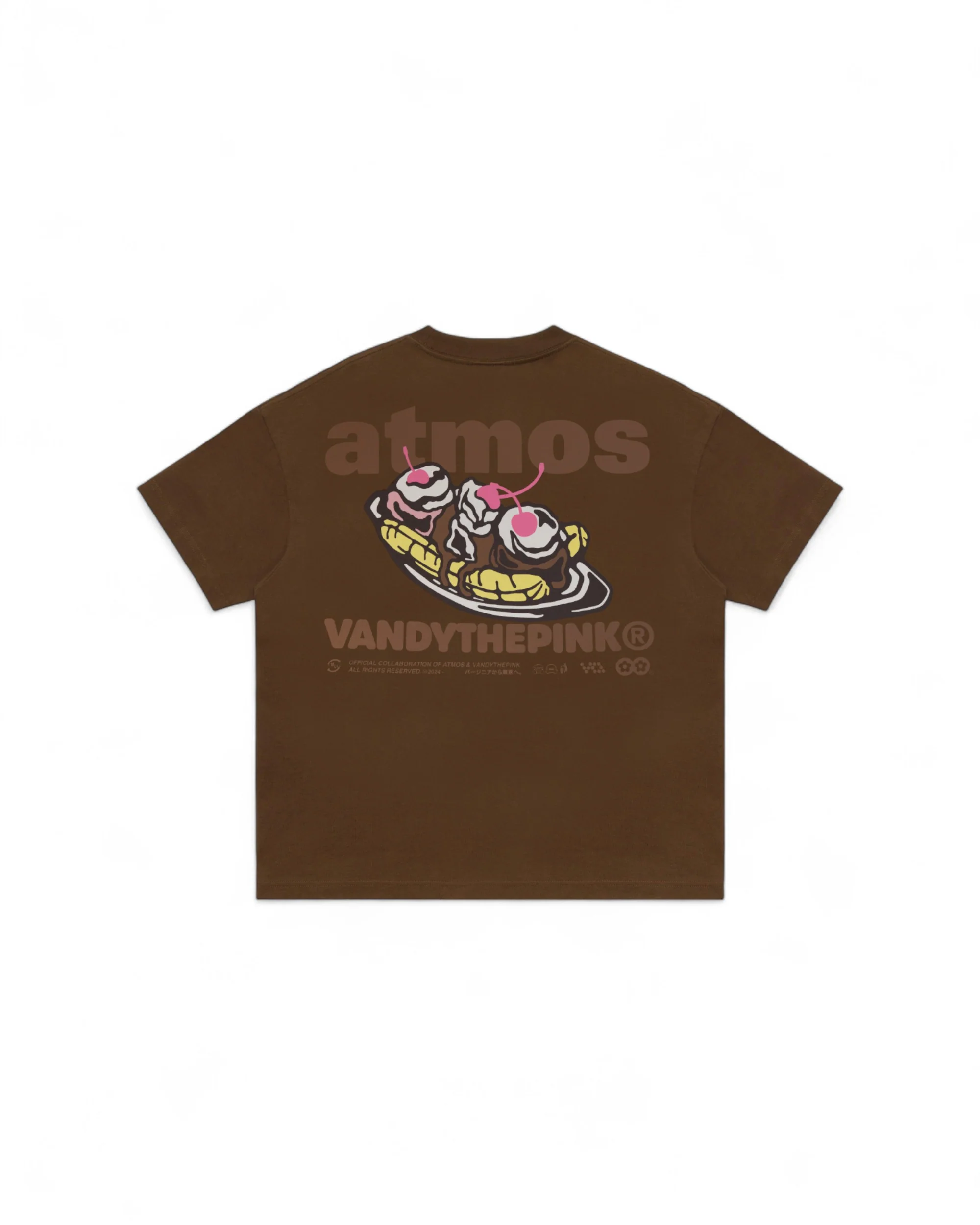 ASICS X VANDY X ATMOS BANANA SPLIT EYE LOGO TEE BROWN - Image 2