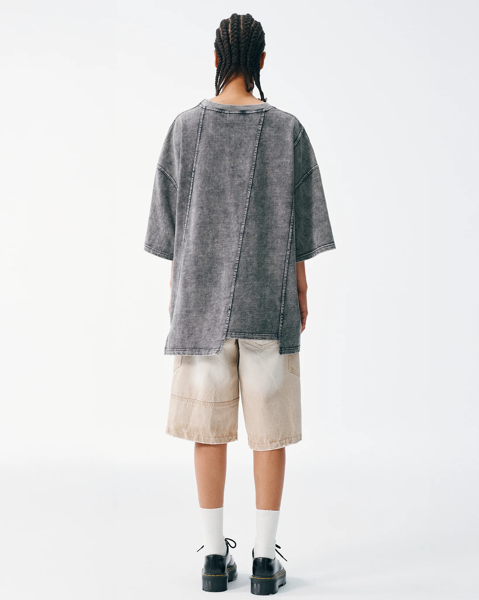 Asymetrical Slice Tee - Graphite - Image 6