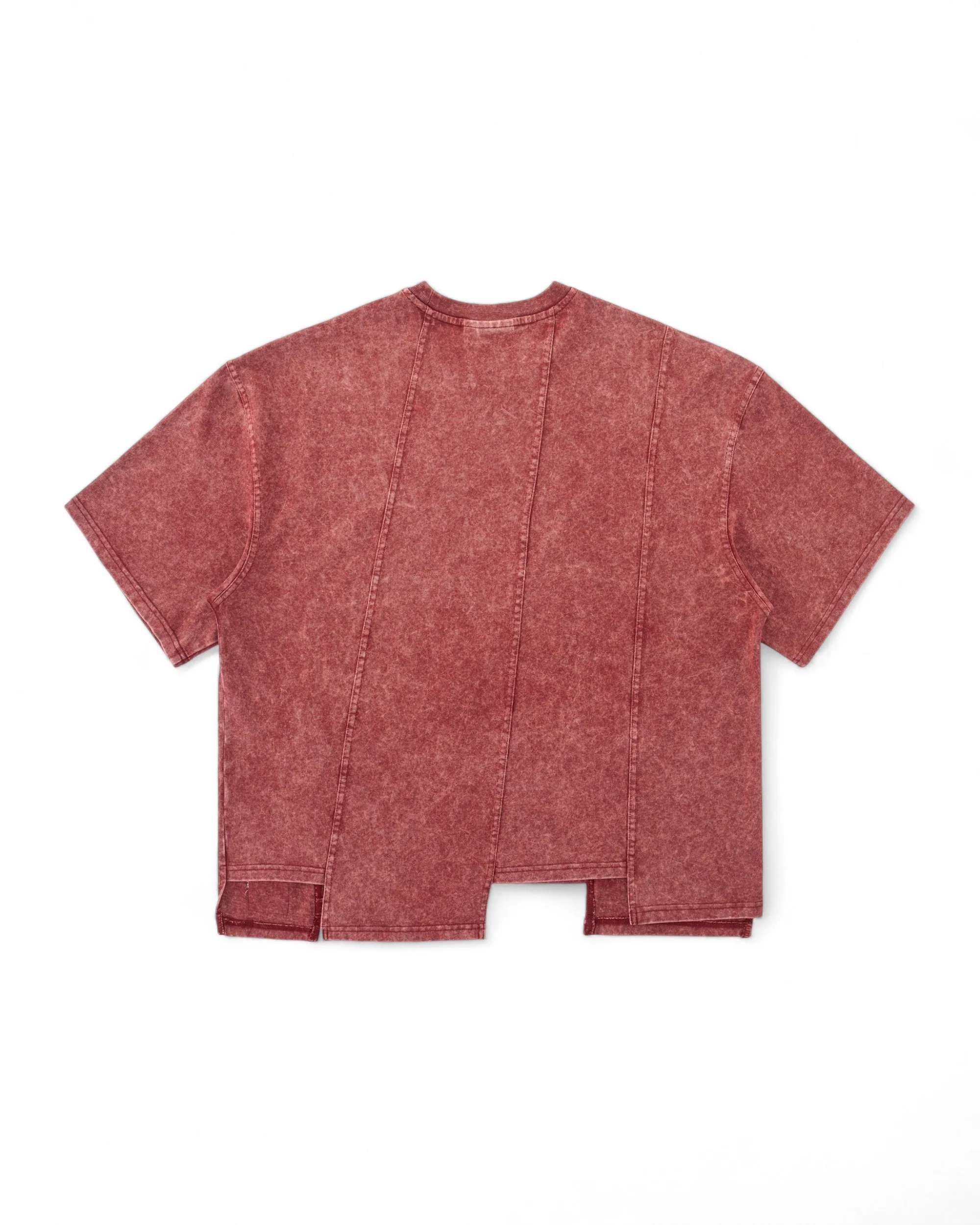 Asymetrical Slice Tee - Oxblood - Image 2