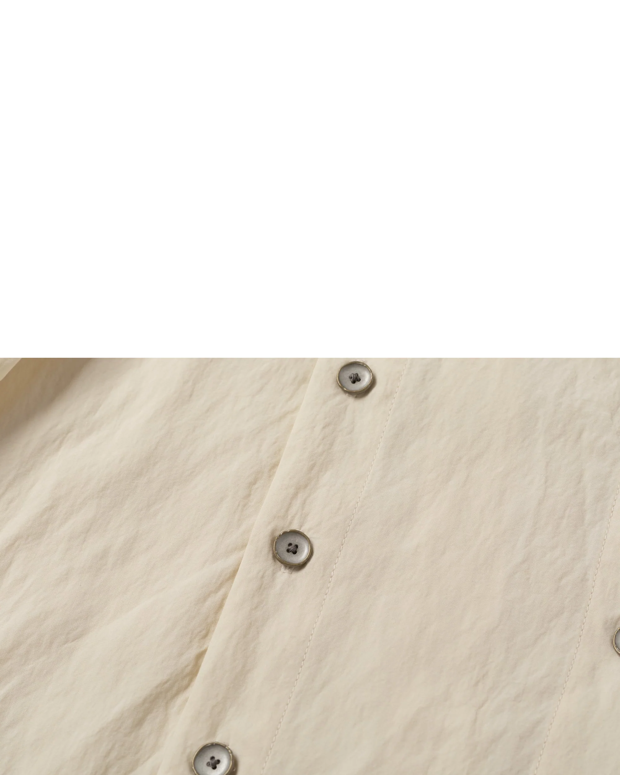 Asymmetrical Split Button Up - Creme - Image 13
