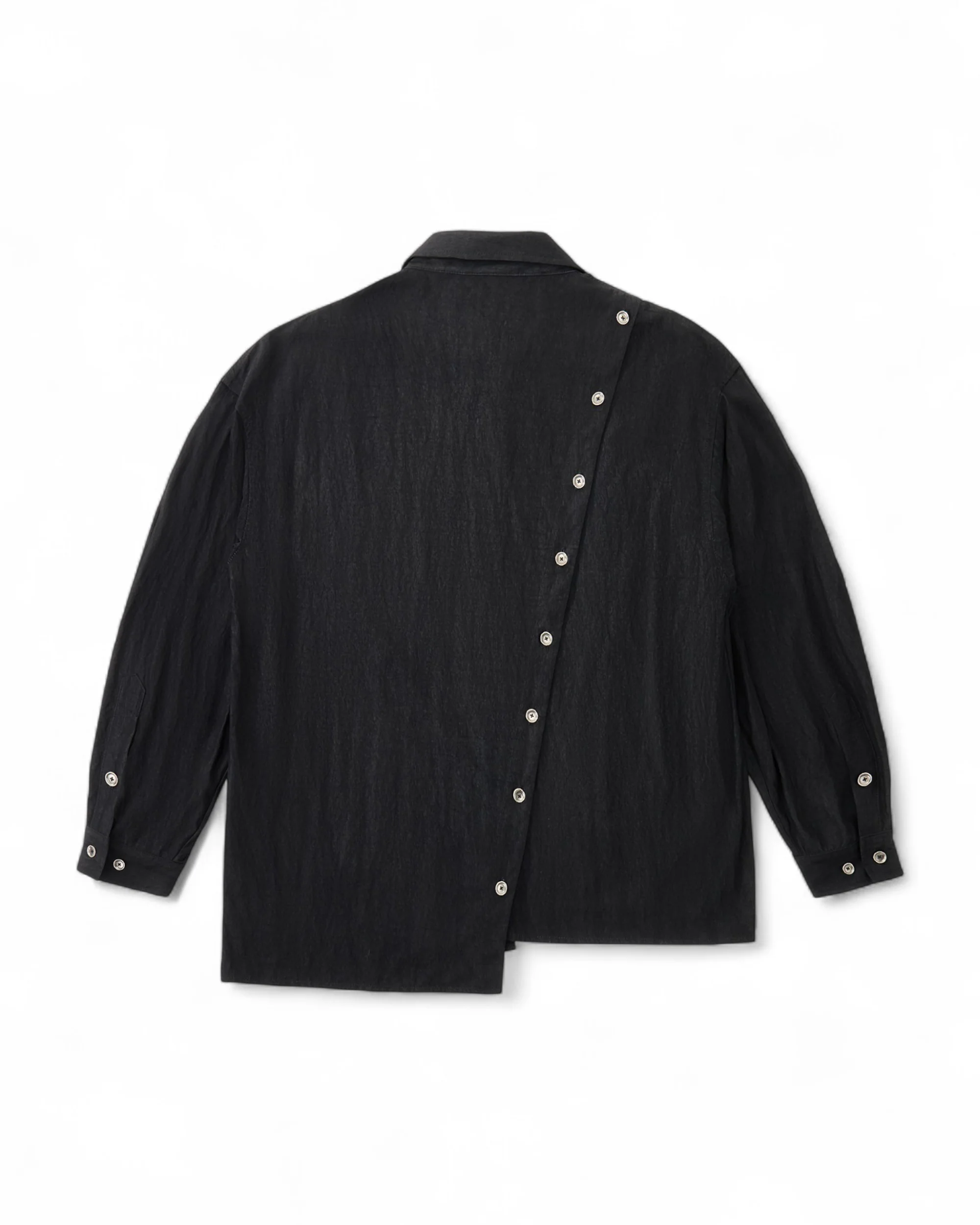 Asymmetrical Split Button Up - Midnight - Image 2