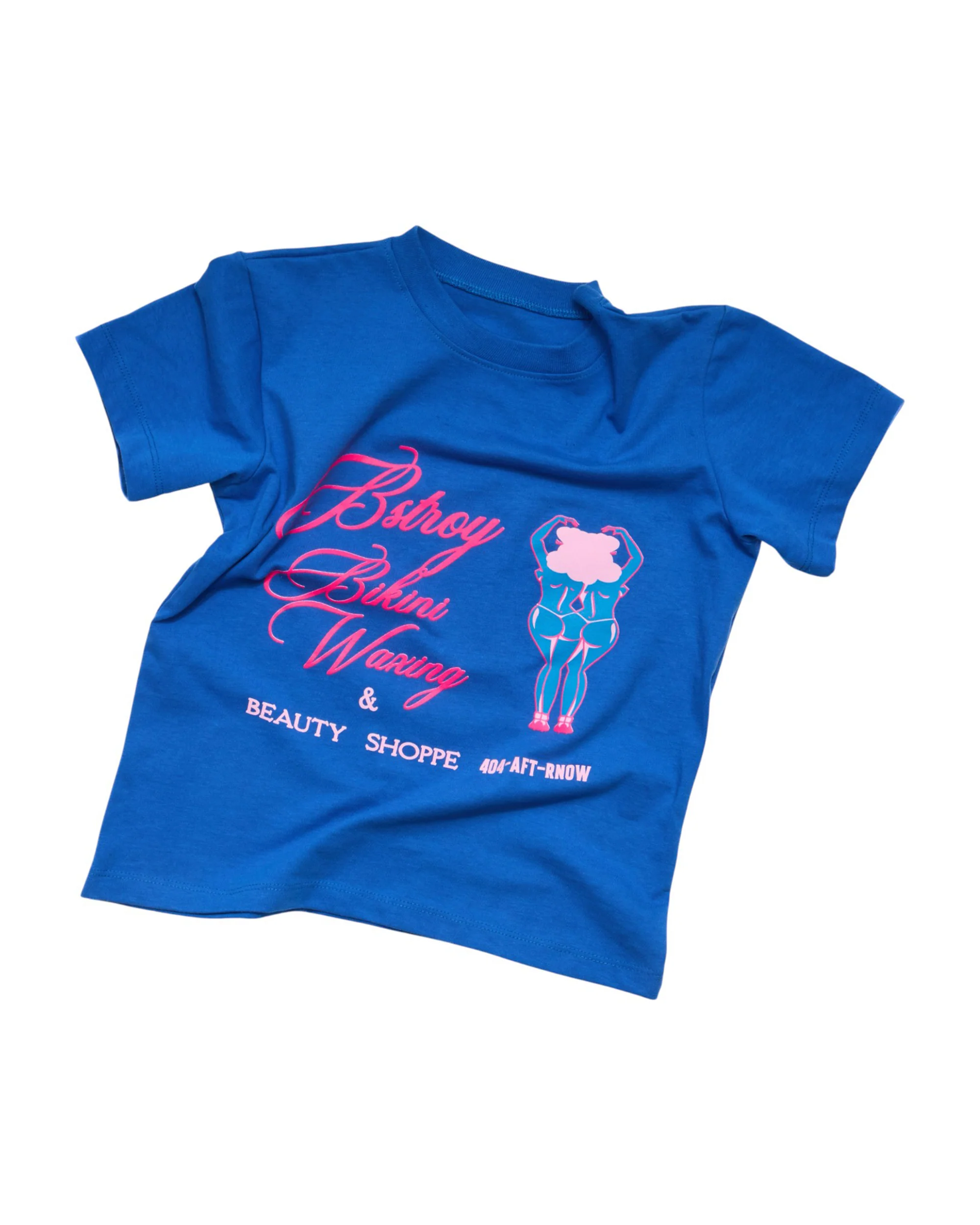 (b).Kini Wax Baby Tee (Blue) - Image 3