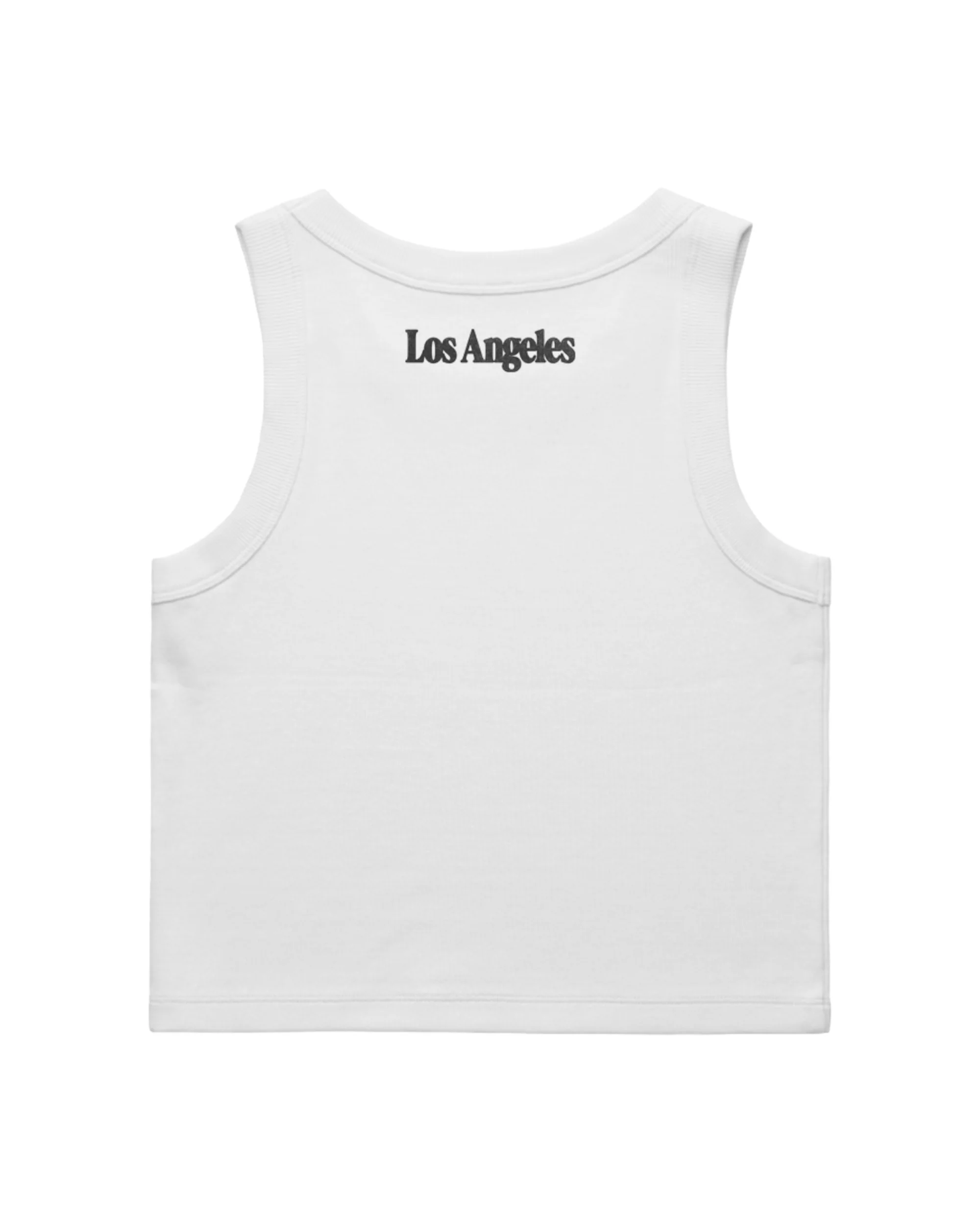 B&W olivia in los angeles baby tank in white - Image 2
