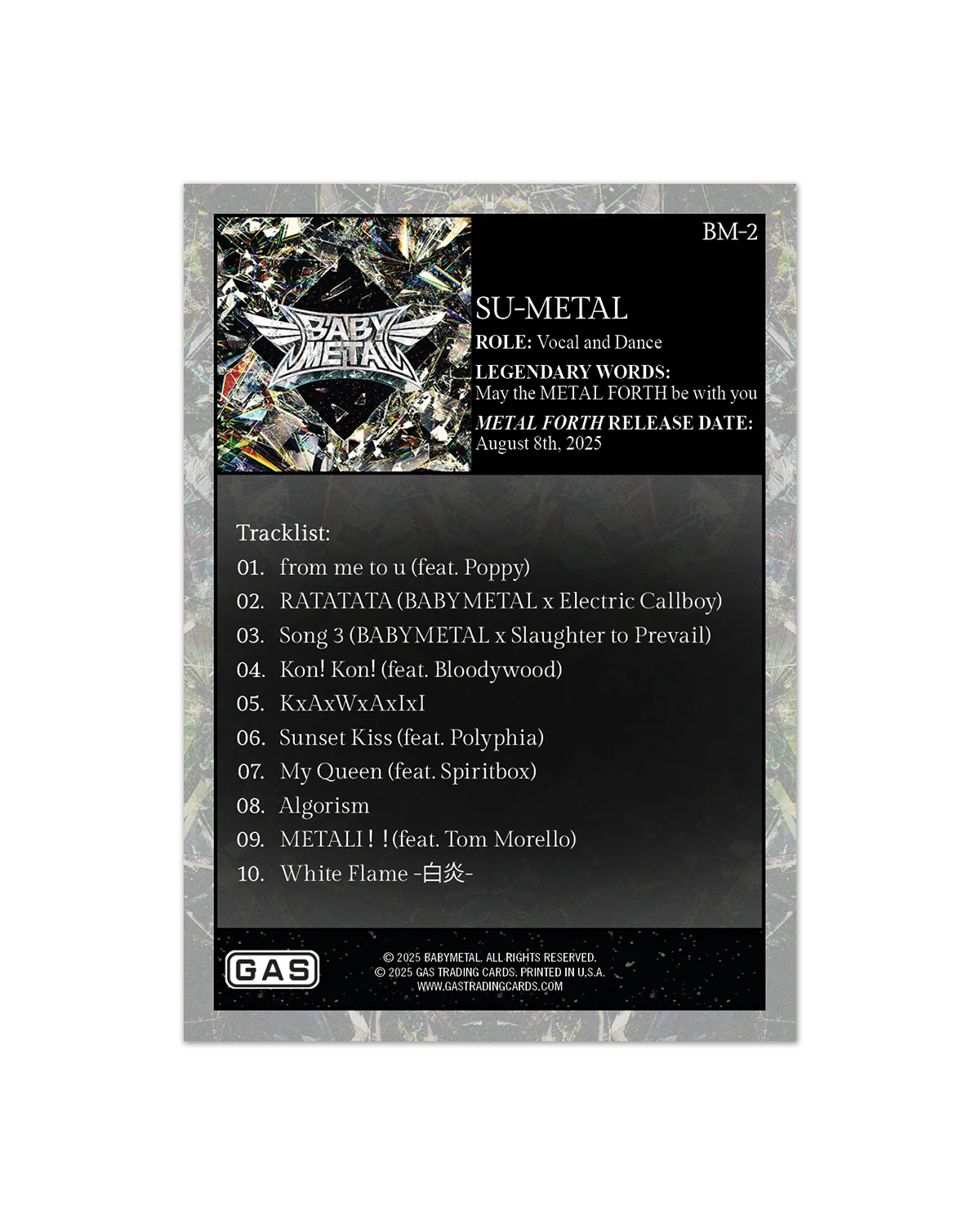 BABYMETAL x GAS 4-Trading Cards Set - Image 5