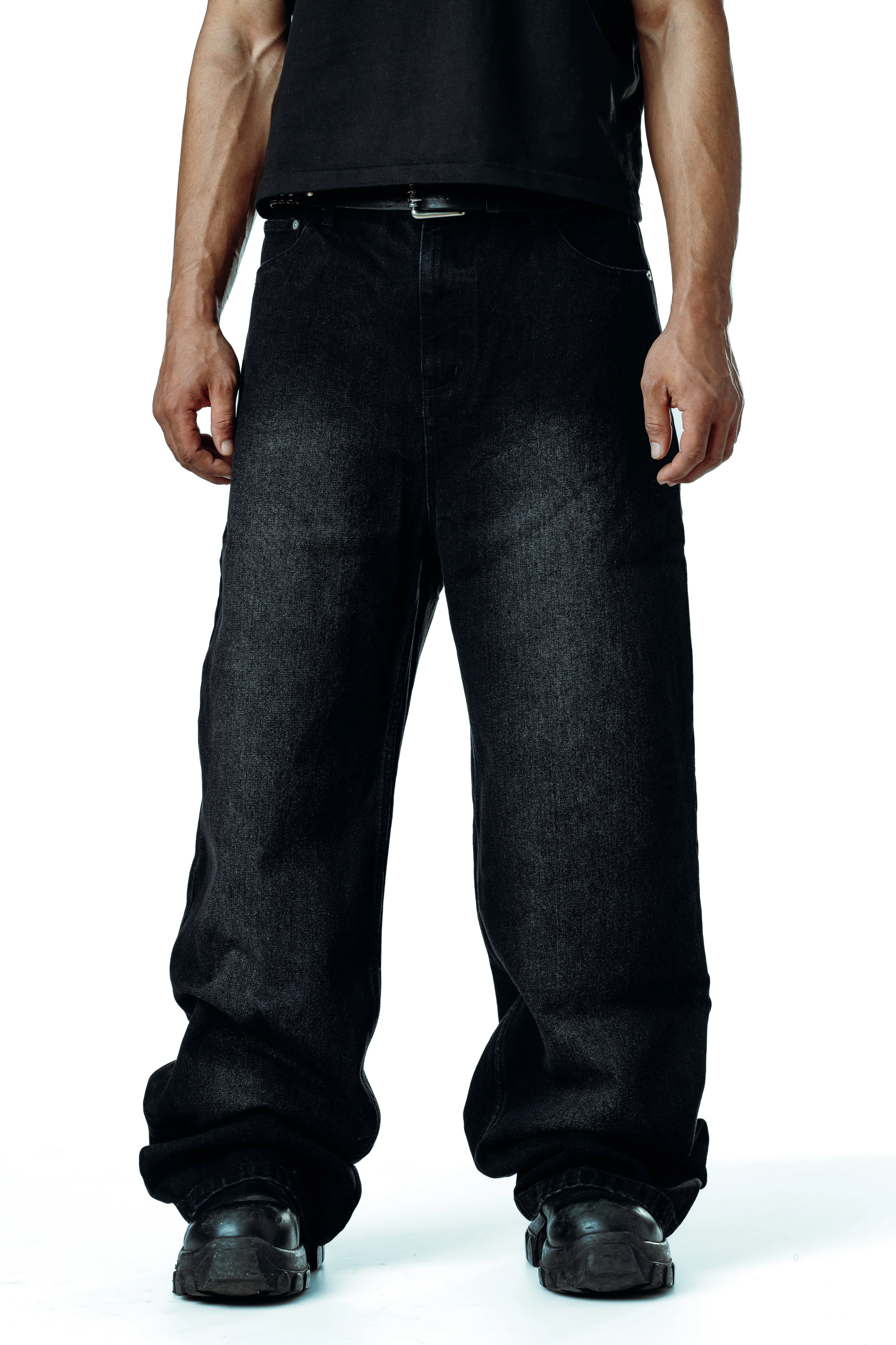 Baggy Black Washed Denim - Image 2