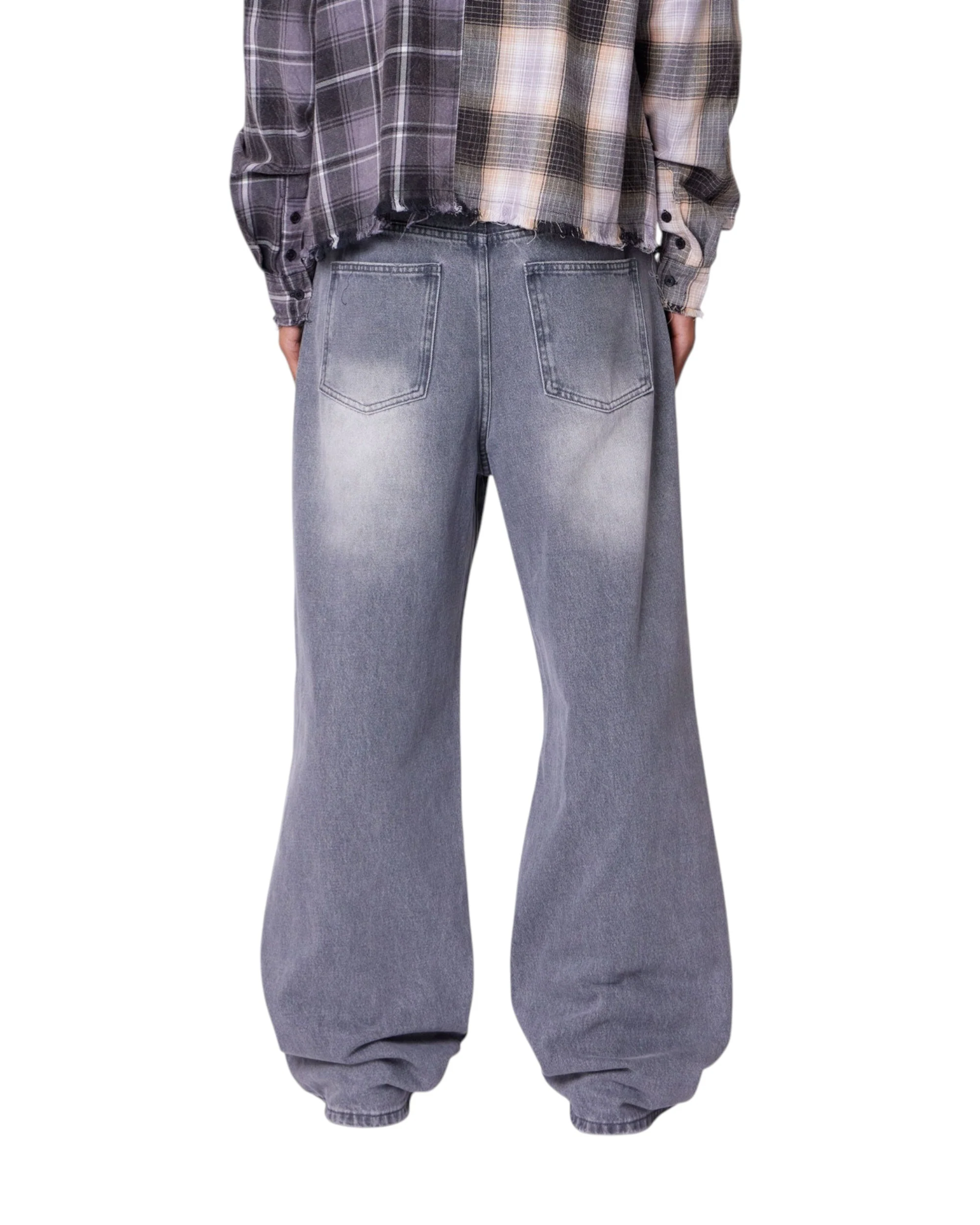 Baggy Blowout Denim - Washed Grey - Image 2