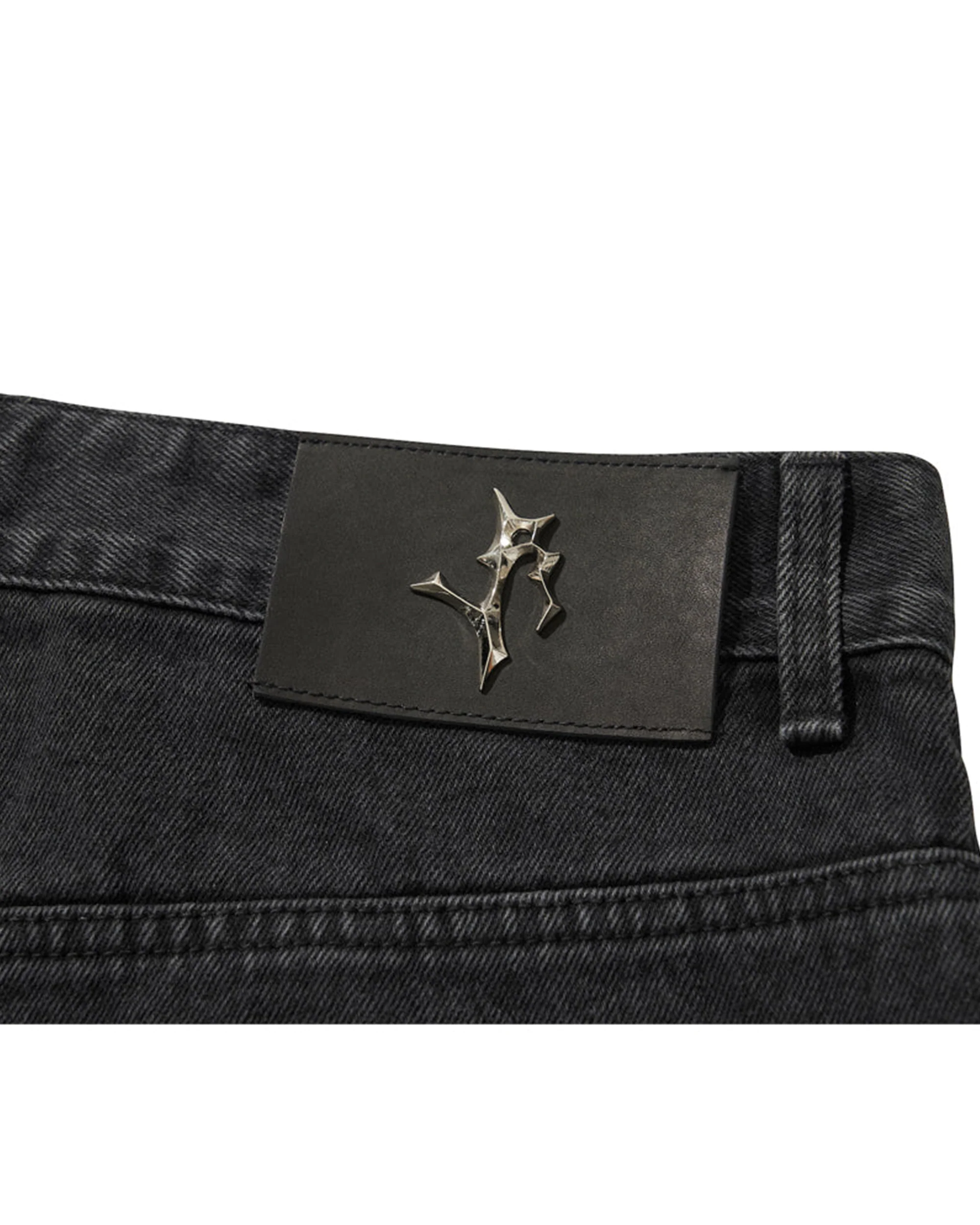 BAGGY DENIM PANTS / BLACK - Image 10