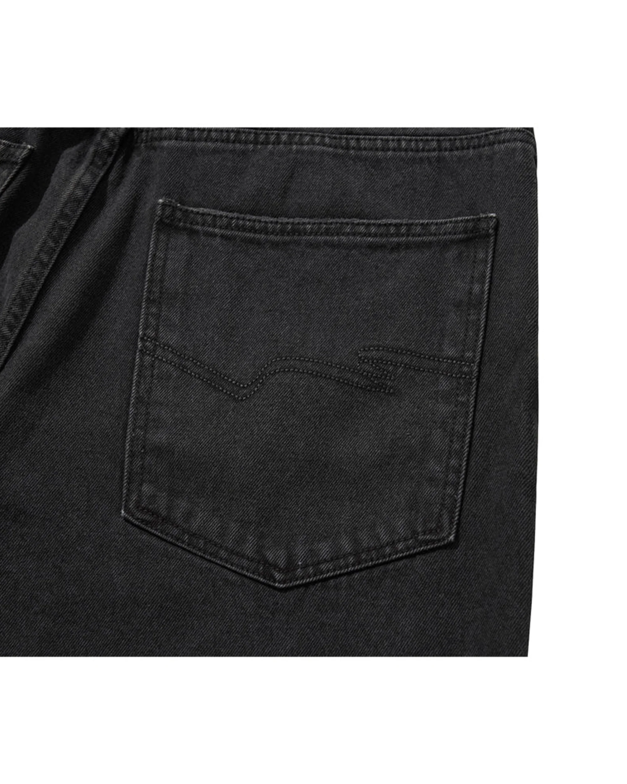 BAGGY DENIM PANTS / BLACK - Image 11