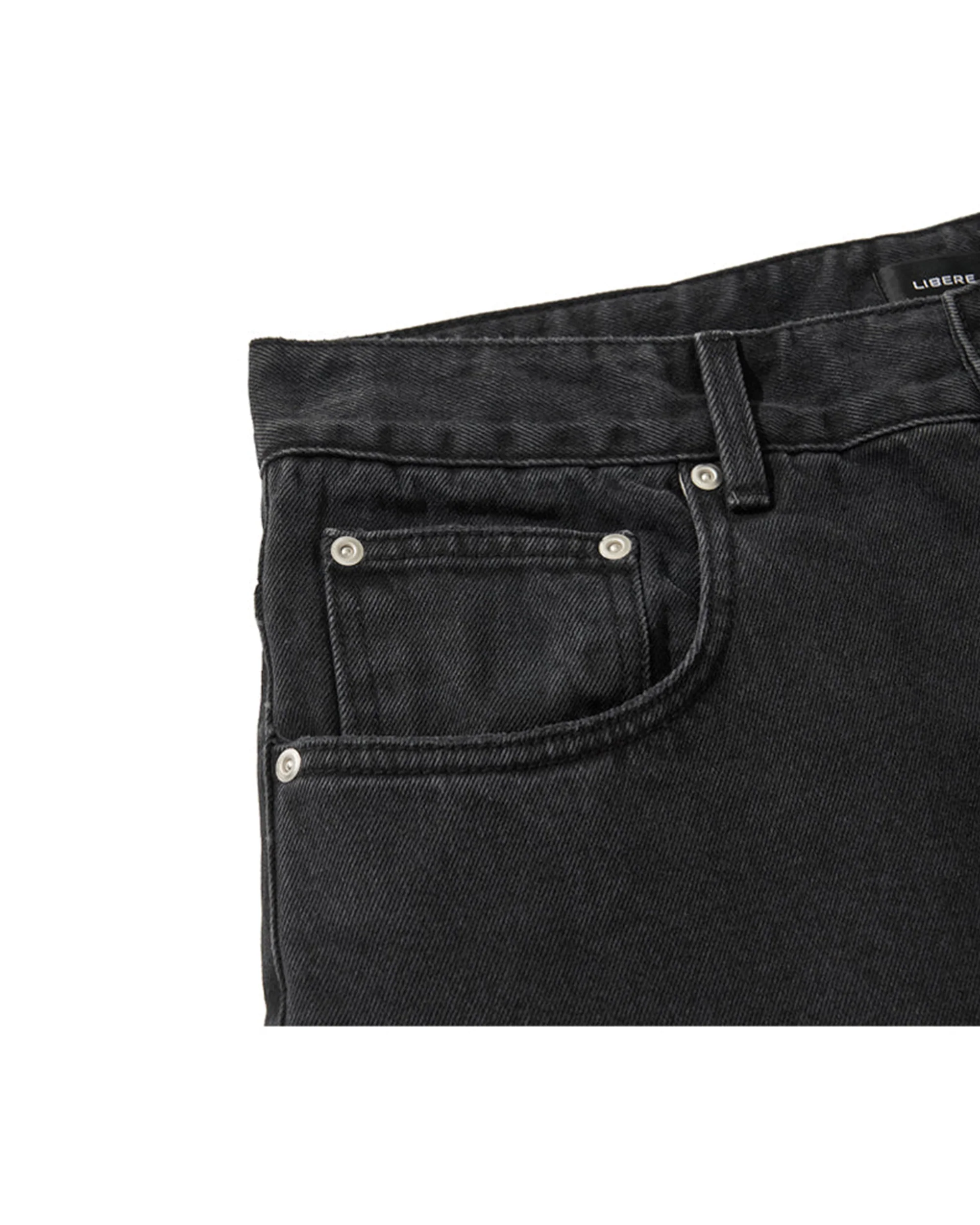 BAGGY DENIM PANTS / BLACK - Image 12