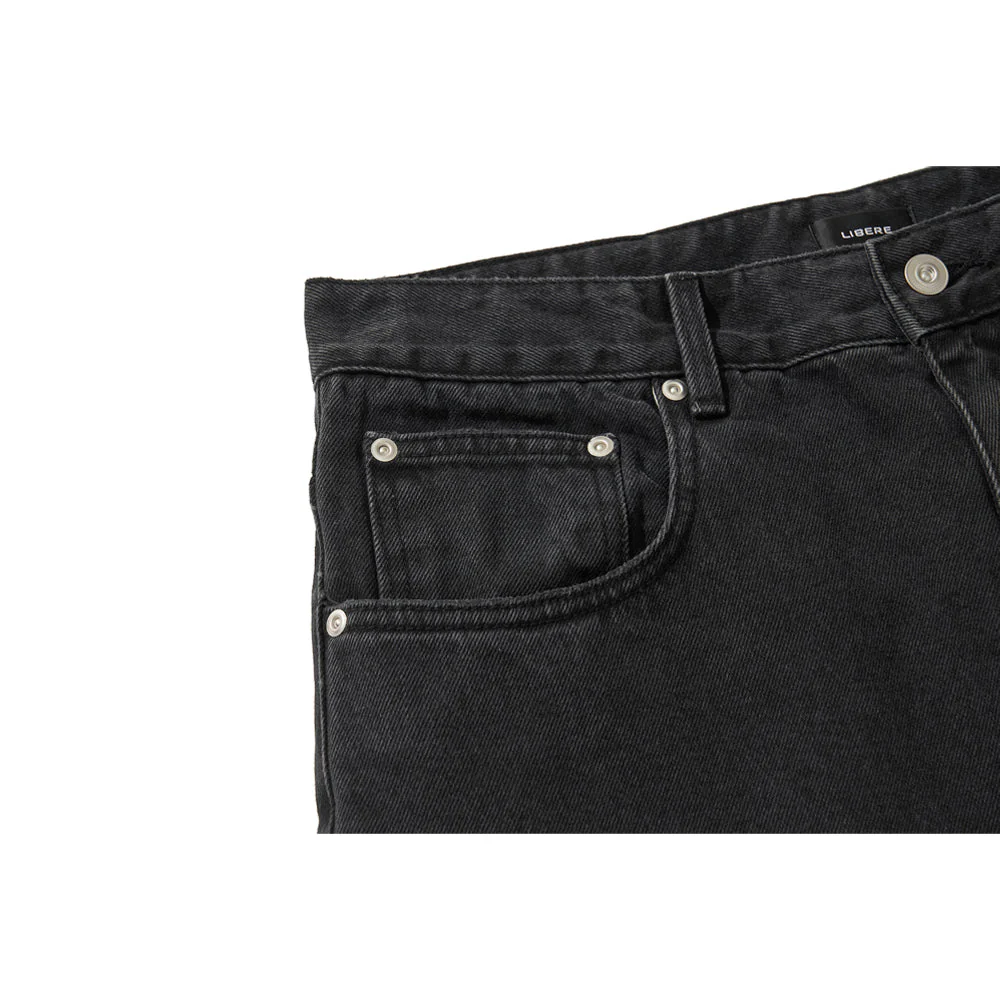 BAGGY DENIM PANTS / BLACK - Image 17